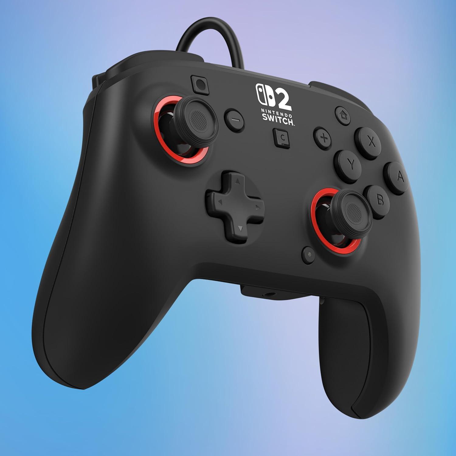 image:imageTurtle Beach Rematch Wireless Gaming Controller Officially Licensed for Nintendo Switch 2 Nintendo SwitchSwitch LiteOLED TMR Thumbsticks Rechargeable Battery Audio Controls BlackRedBlack