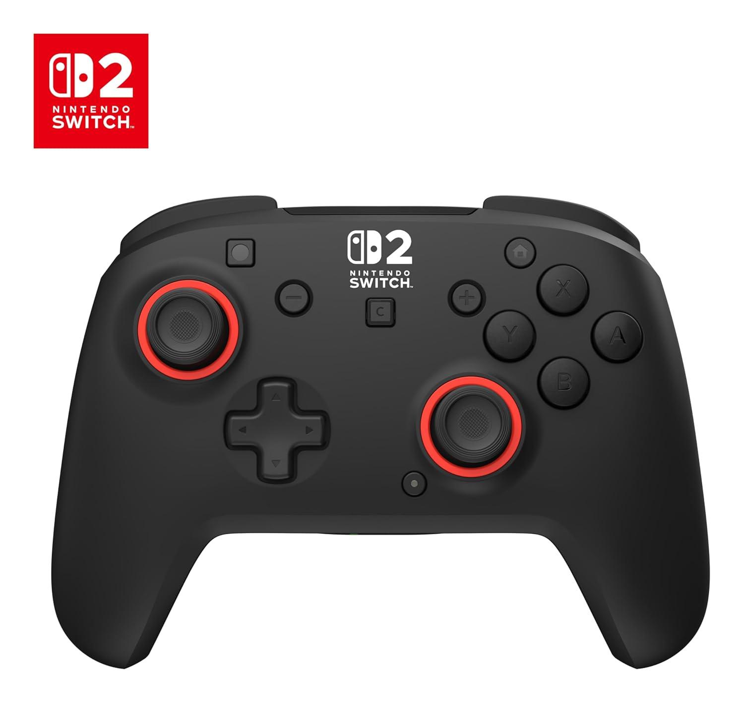 image:imageTurtle Beach Rematch Wireless Gaming Controller Officially Licensed for Nintendo Switch 2 Nintendo SwitchSwitch LiteOLED TMR Thumbsticks Rechargeable Battery Audio Controls BlackRedBlack