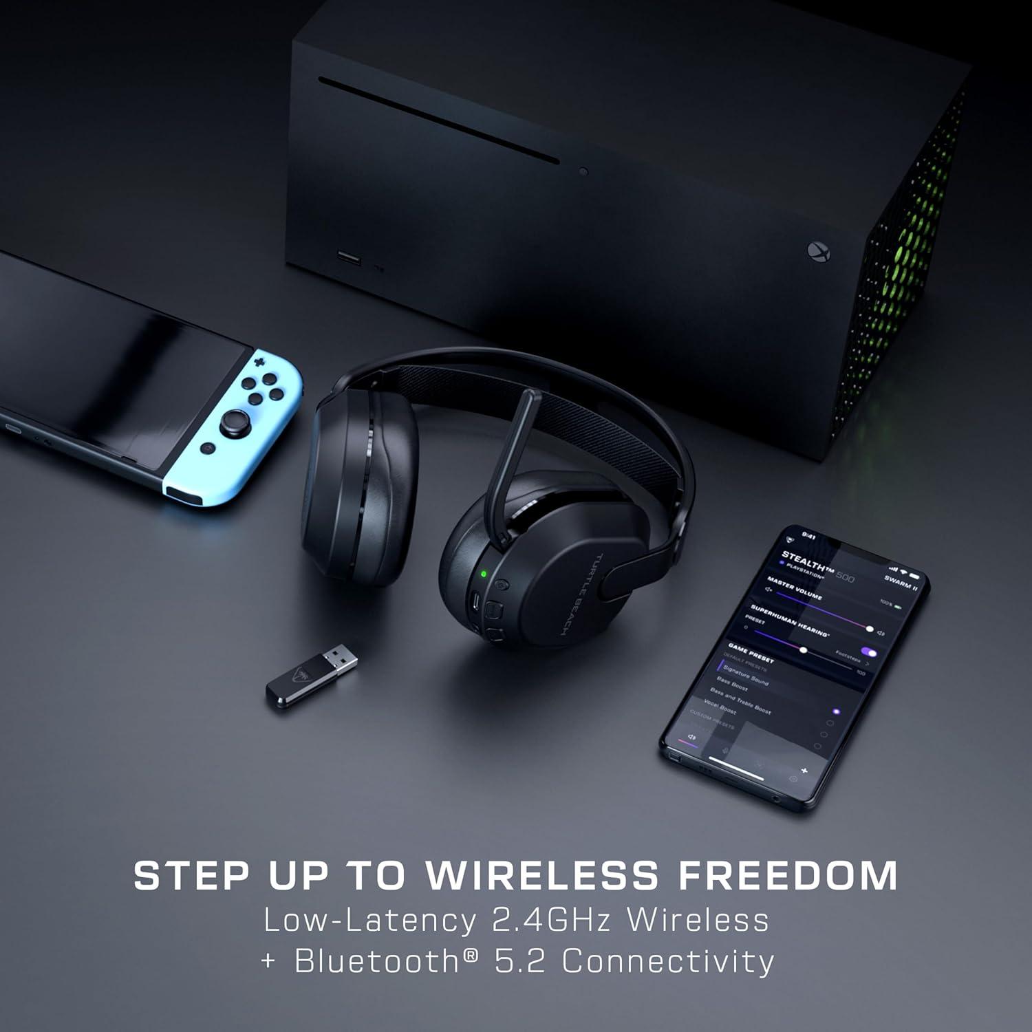 image:imageTurtle Beach Stealth 500 Wireless Gaming Headset Licensed for Xbox Series XS Compatible with Xbox One Bluetooth PC Mobile 40 Hr Battery Memory Foam Cushions FliptoMute Mic BlackBlack