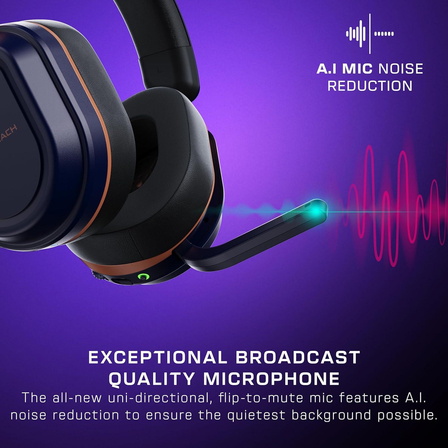 image:imageTurtle Beach Stealth 500 Wireless Gaming Headset Licensed for Xbox Series XS Compatible with Xbox One Bluetooth PC Mobile 40 Hr Battery Memory Foam Cushions FliptoMute Mic BlackCobalt