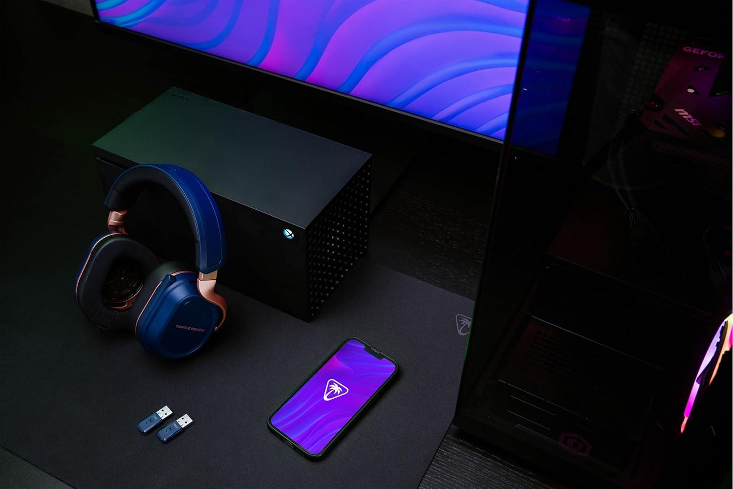 image:imageTurtle Beach Stealth 500 Wireless Gaming Headset Licensed for Xbox Series XS Compatible with Xbox One Bluetooth PC Mobile 40 Hr Battery Memory Foam Cushions FliptoMute Mic BlackCobalt