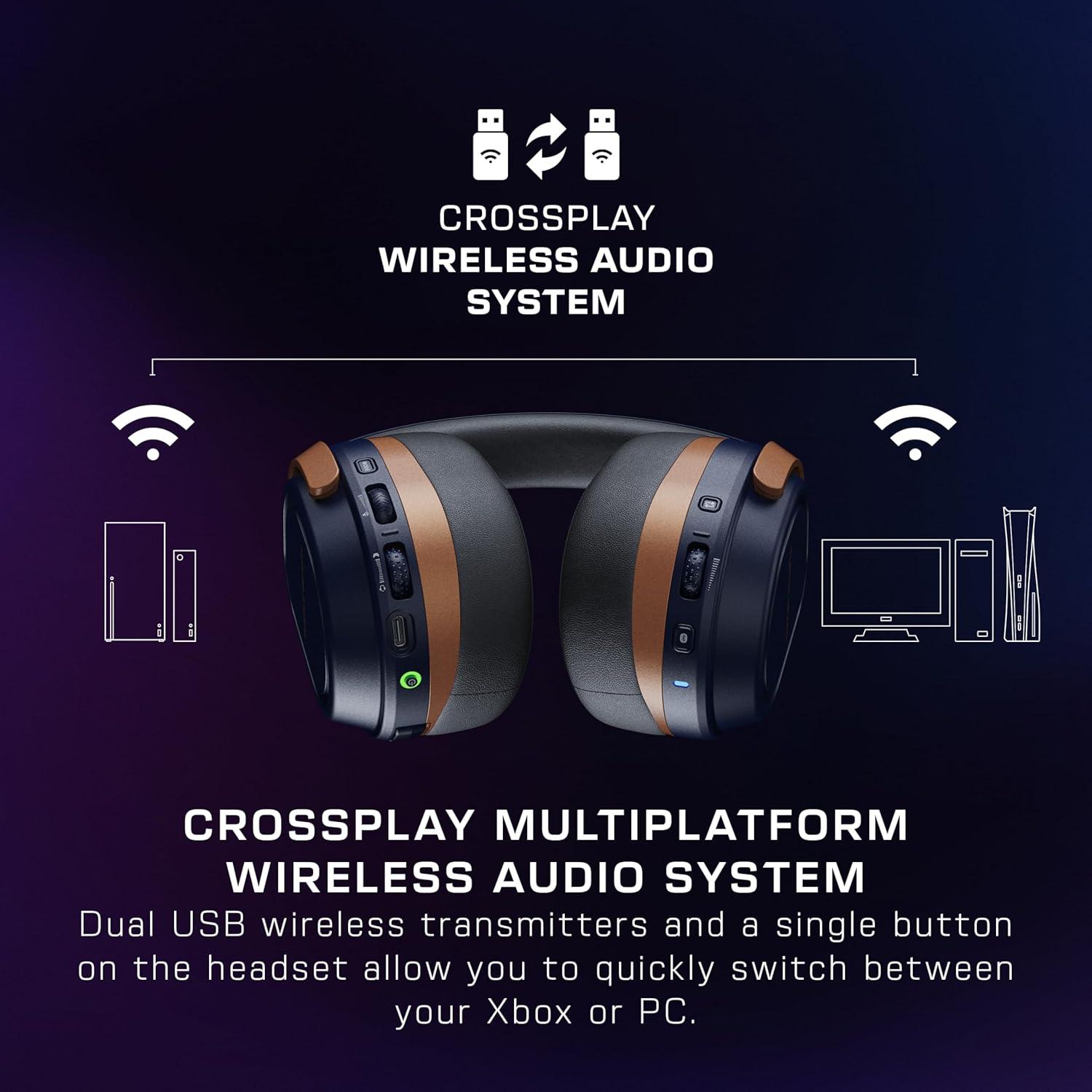 image:imageTurtle Beach Stealth 500 Wireless Gaming Headset Licensed for Xbox Series XS Compatible with Xbox One Bluetooth PC Mobile 40 Hr Battery Memory Foam Cushions FliptoMute Mic BlackCobalt