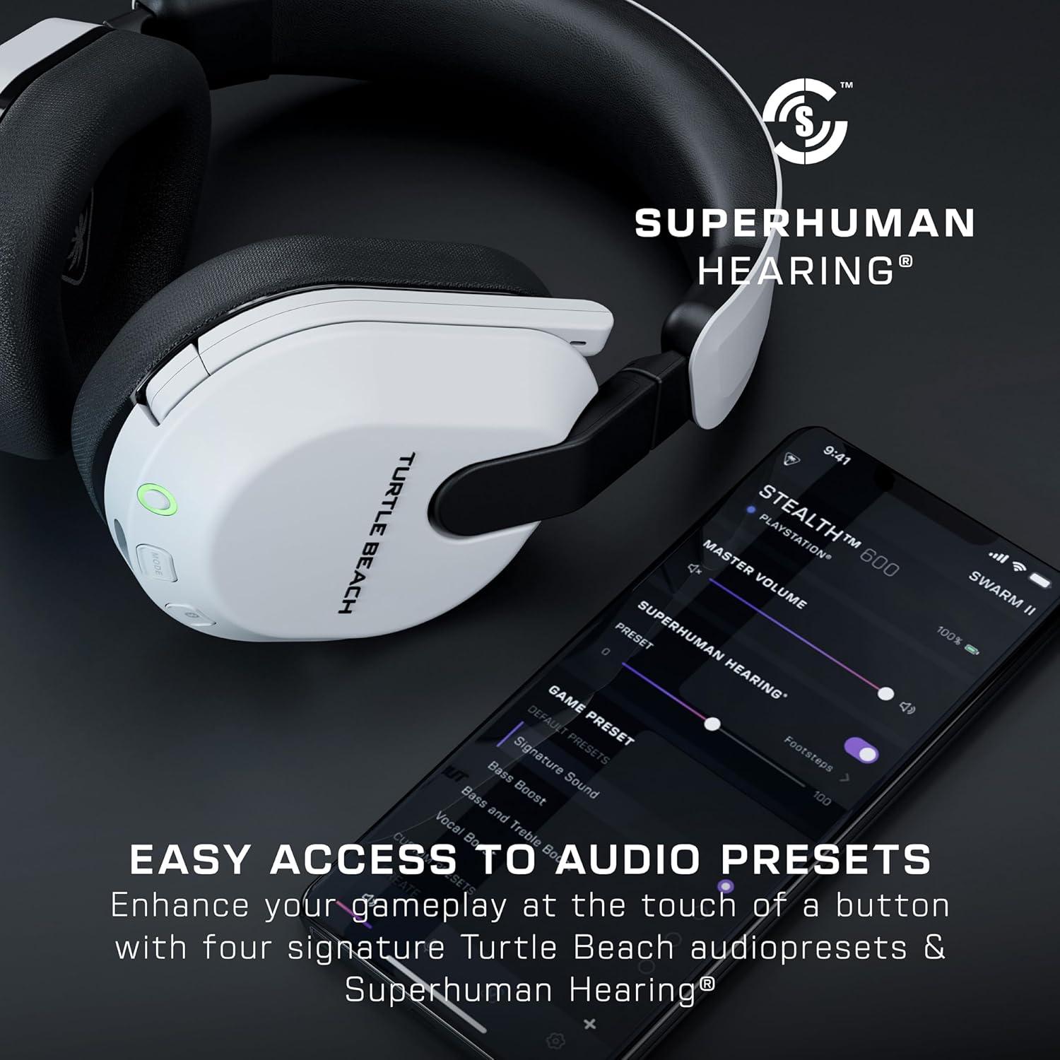 image:imageTurtle Beach Stealth 500 Wireless Gaming Headset Licensed for Xbox Series XS Compatible with Xbox One Bluetooth PC Mobile 40 Hr Battery Memory Foam Cushions FliptoMute Mic BlackWhite