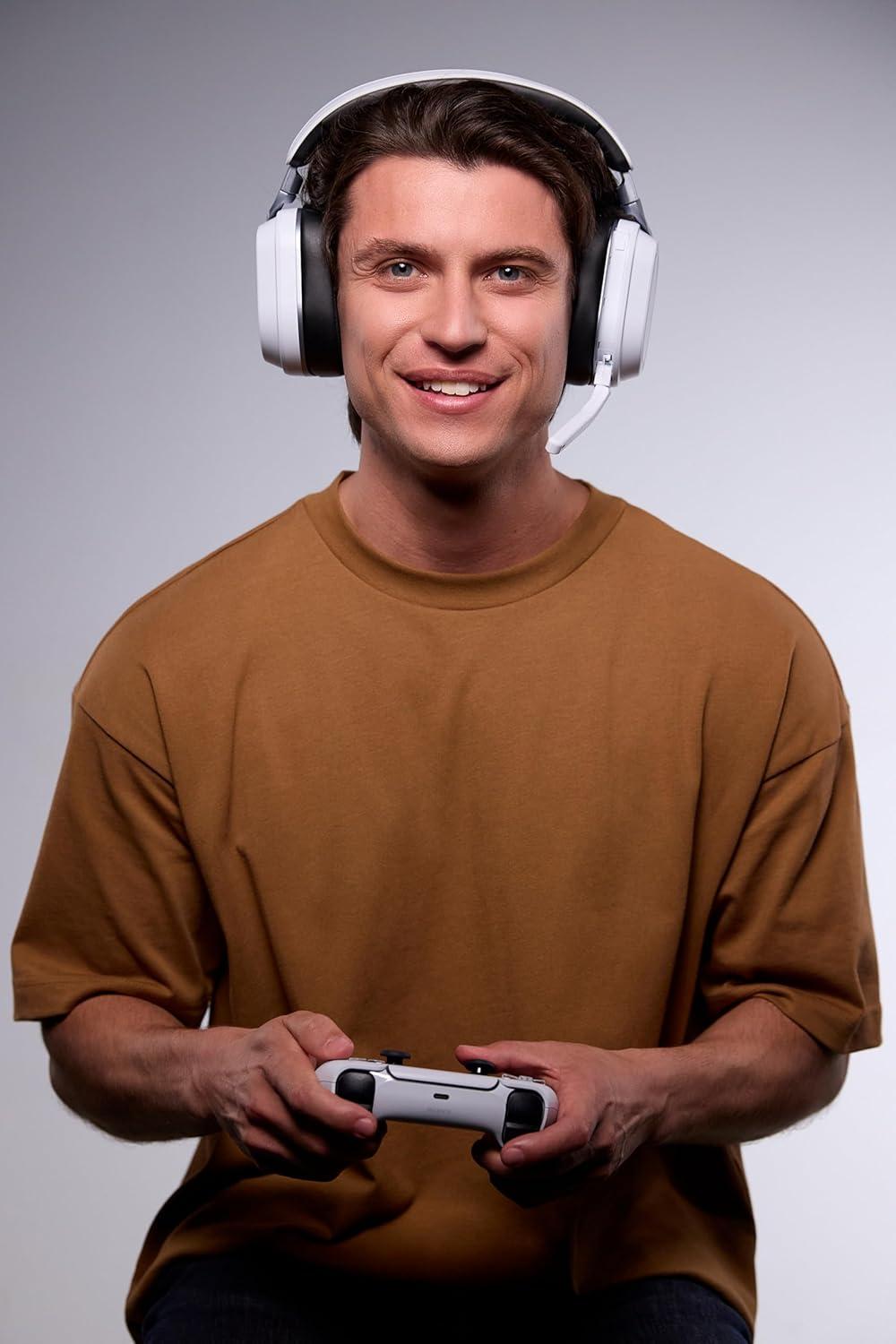 image:imageTurtle Beach Stealth 600 Wireless Multiplatform Amplified Gaming Headset for PS5 PS4 PC amp Mobile Bluetooth 80Hr Battery NoiseCancelling FliptoMute Mic 50mm Speakers WhiteWhite