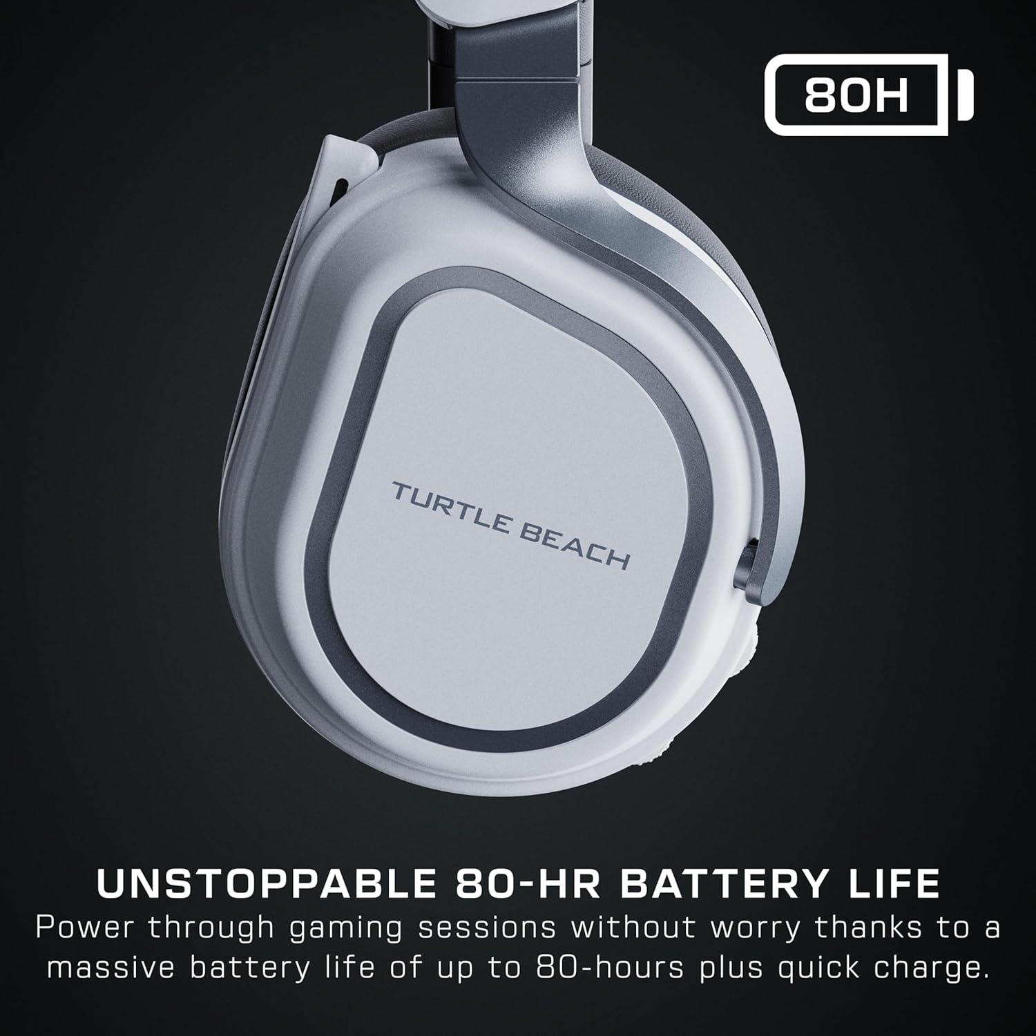 image:imageTurtle Beach Stealth 600 Wireless Multiplatform Amplified Gaming Headset for PS5 PS4 PC amp Mobile Bluetooth 80Hr Battery NoiseCancelling FliptoMute Mic 50mm Speakers WhiteWhite