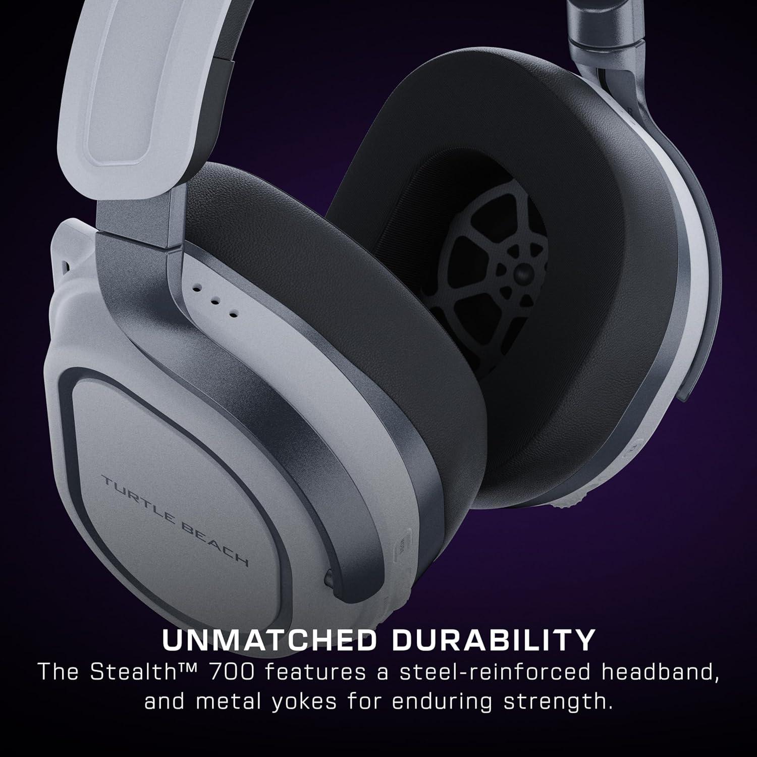 image:imageTurtle Beach Stealth 600 Wireless Multiplatform Amplified Gaming Headset for PS5 PS4 PC amp Mobile Bluetooth 80Hr Battery NoiseCancelling FliptoMute Mic 50mm Speakers WhiteWhite