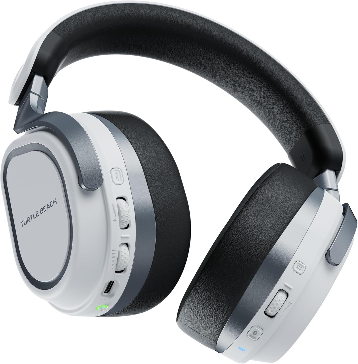 image:imageTurtle Beach Stealth 600 Wireless Multiplatform Amplified Gaming Headset for PS5 PS4 PC amp Mobile Bluetooth 80Hr Battery NoiseCancelling FliptoMute Mic 50mm Speakers WhiteWhite