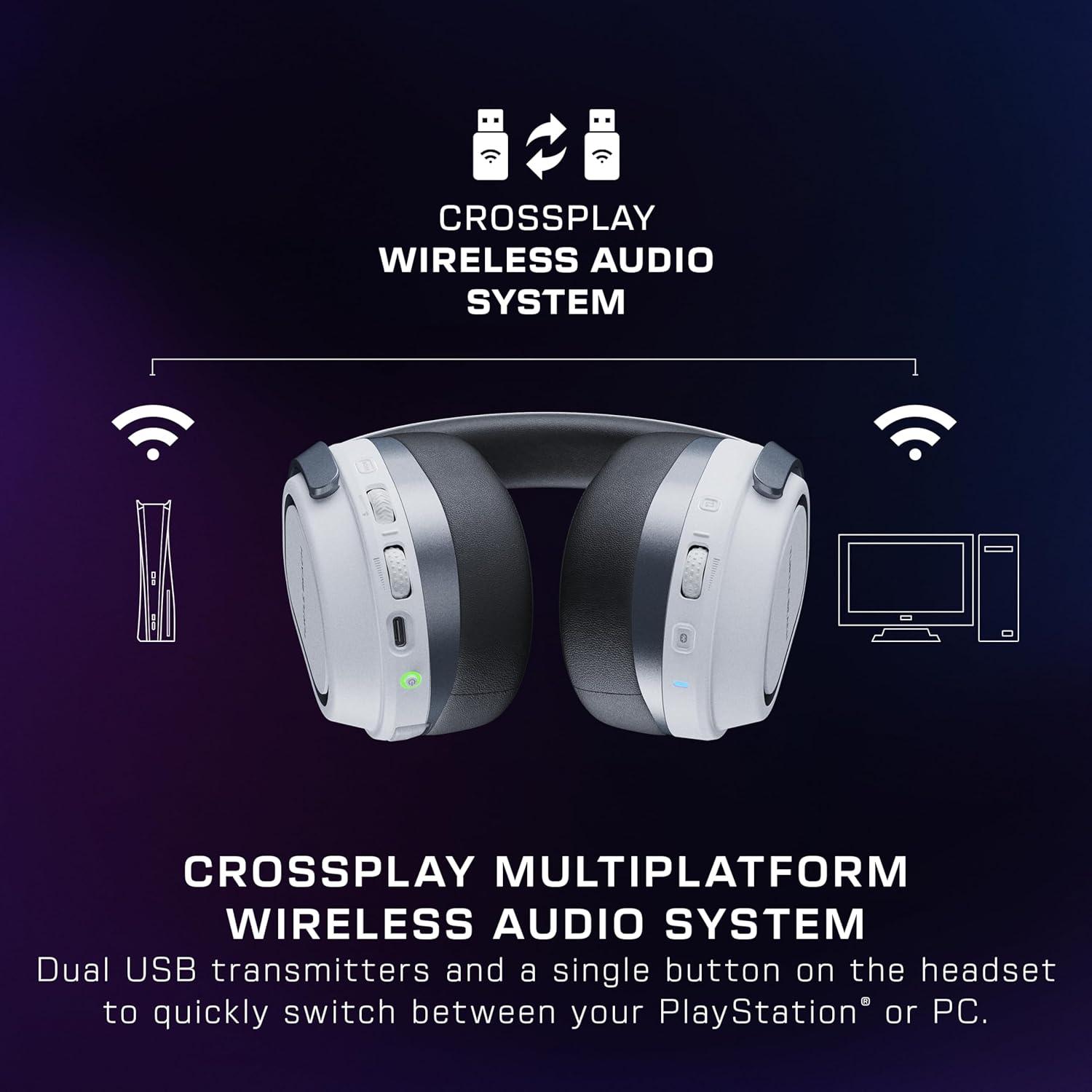 image:imageTurtle Beach Stealth 600 Wireless Multiplatform Amplified Gaming Headset for PS5 PS4 PC amp Mobile Bluetooth 80Hr Battery NoiseCancelling FliptoMute Mic 50mm Speakers WhiteWhite