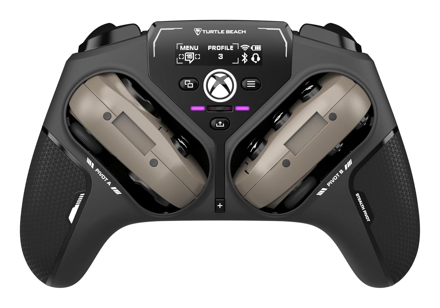 image:imageTurtle Beach Stealth Pivot Wireless Smart Game Controller Officially Licensed for Windows PC Rotating Modules Display Dashboard HallEffect Sticks Remappable Buttons Bluetooth 20Hour Battery
