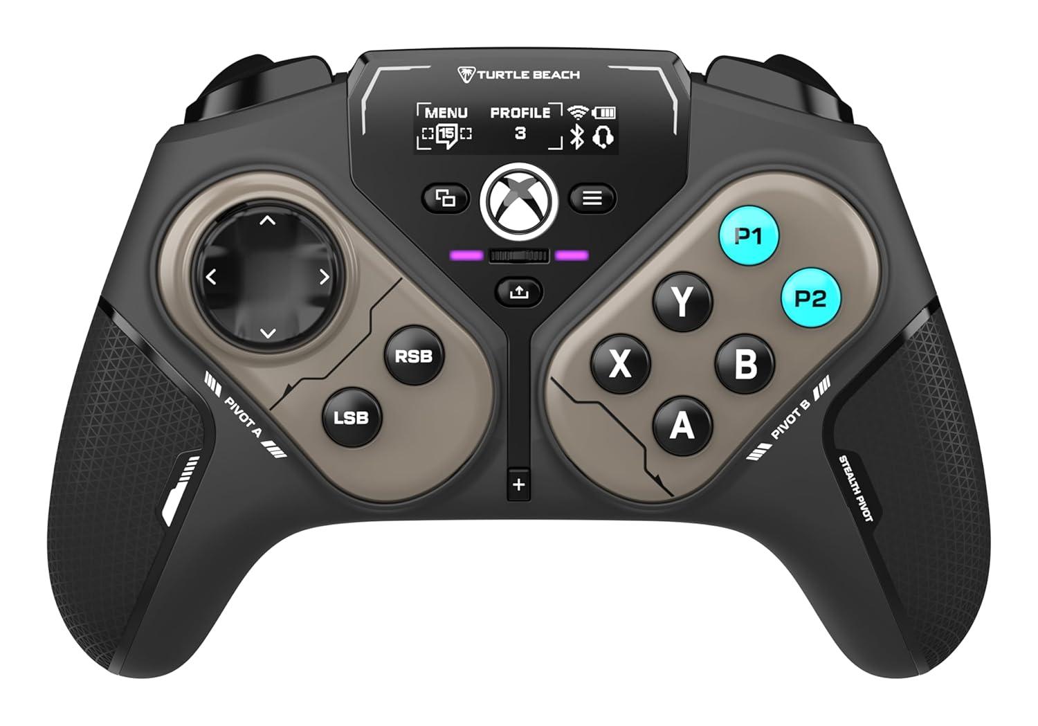 image:imageTurtle Beach Stealth Pivot Wireless Smart Game Controller Officially Licensed for Windows PC Rotating Modules Display Dashboard HallEffect Sticks Remappable Buttons Bluetooth 20Hour Battery