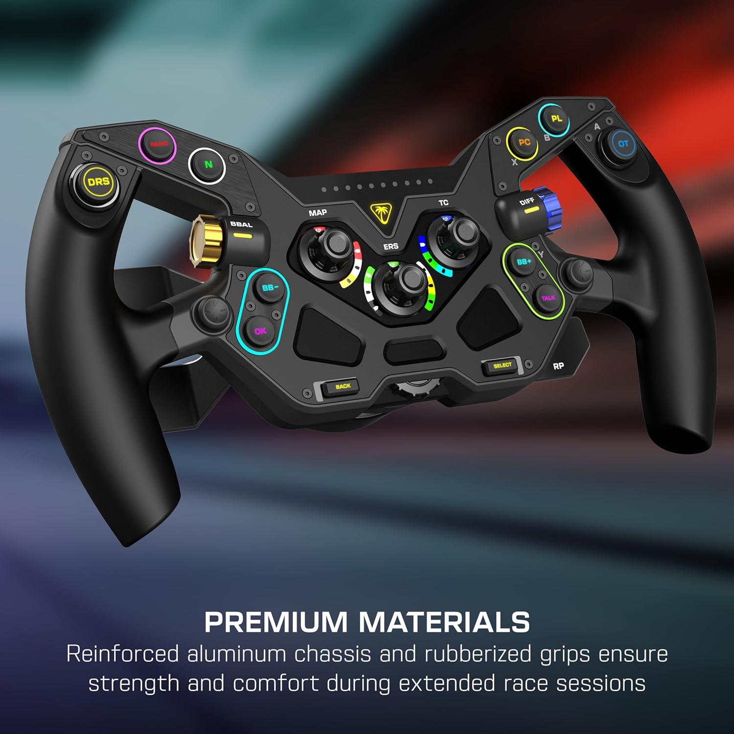 image:imageTurtle Beach VelocityOne FRX Formula Wheel for Xbox Series XS Xbox One amp Windows PC For VelocityOne Race amp VelocityOne KD3 Wheelbases HallEffect Clutch Paddles Magnetic Paddle Shifters BlackFormula Racing Wheel
