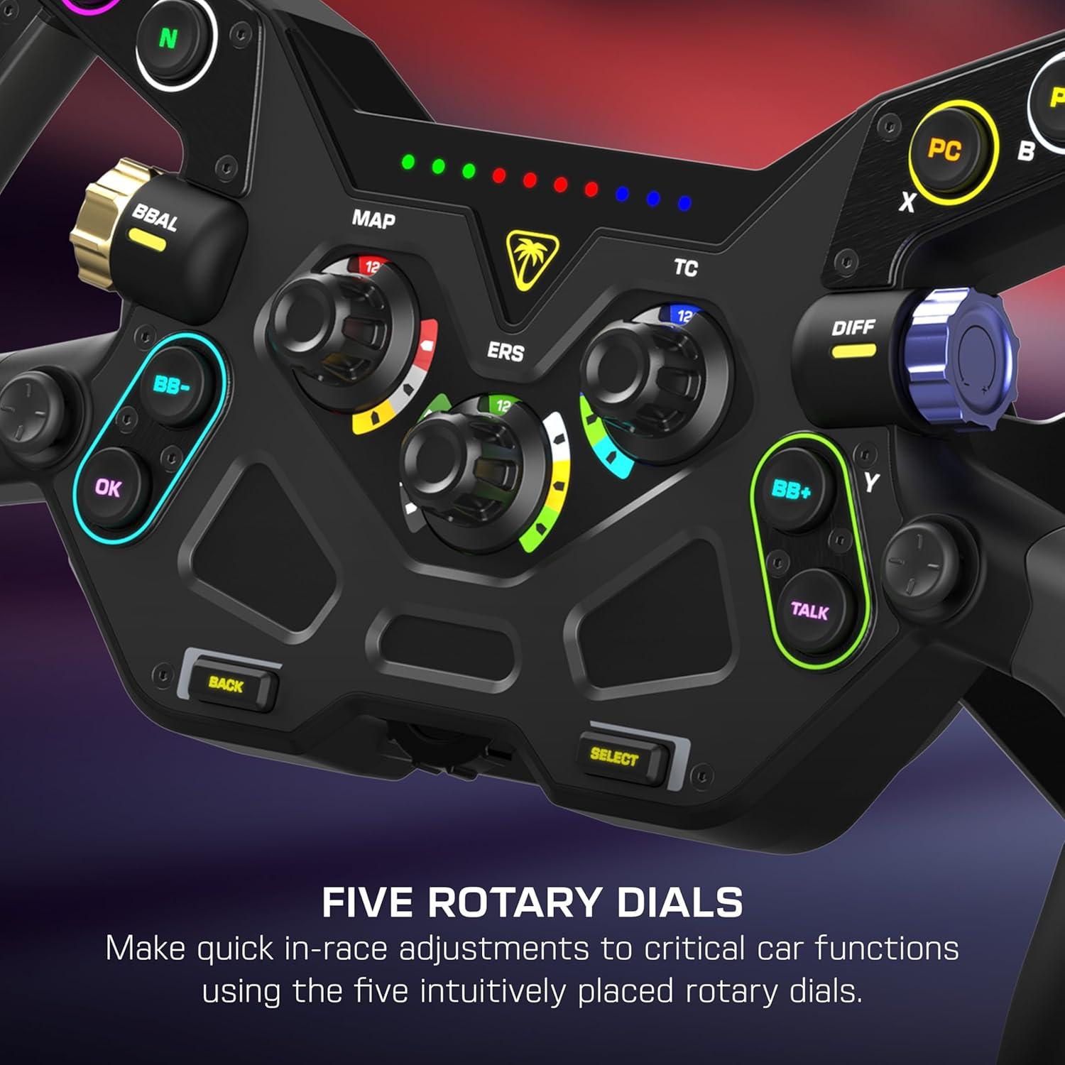 image:imageTurtle Beach VelocityOne FRX Formula Wheel for Xbox Series XS Xbox One amp Windows PC For VelocityOne Race amp VelocityOne KD3 Wheelbases HallEffect Clutch Paddles Magnetic Paddle Shifters BlackFormula Racing Wheel