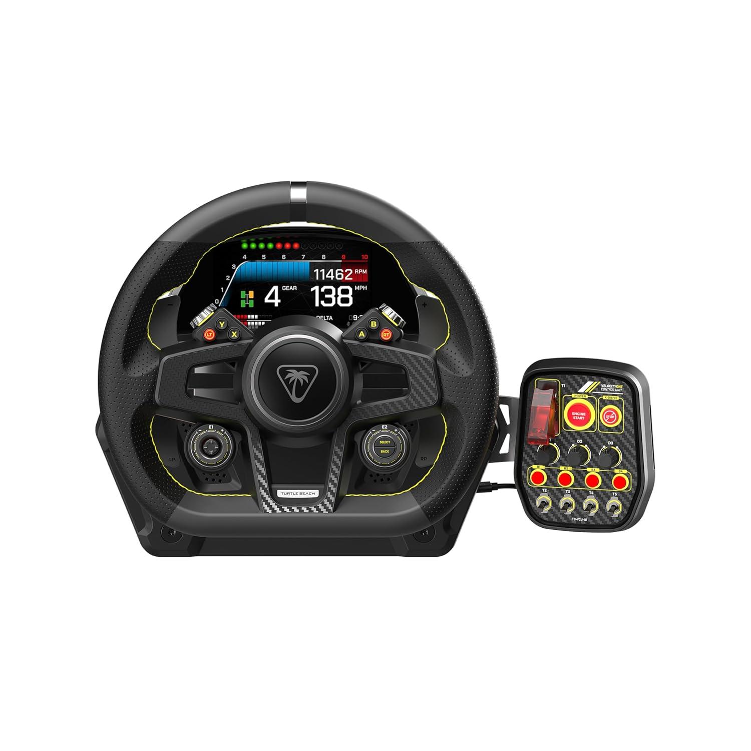 image:imageTurtle Beach VelocityOne Race Wheel amp Pedal System Licensed for Xbox Series XS Xbox One Windows PCs 72Nm Direct Drive Force Feedback 3 Pedals amp Magnetic Paddle Shifters Hall Effect SensorsPremium Race Wheel Pedal System