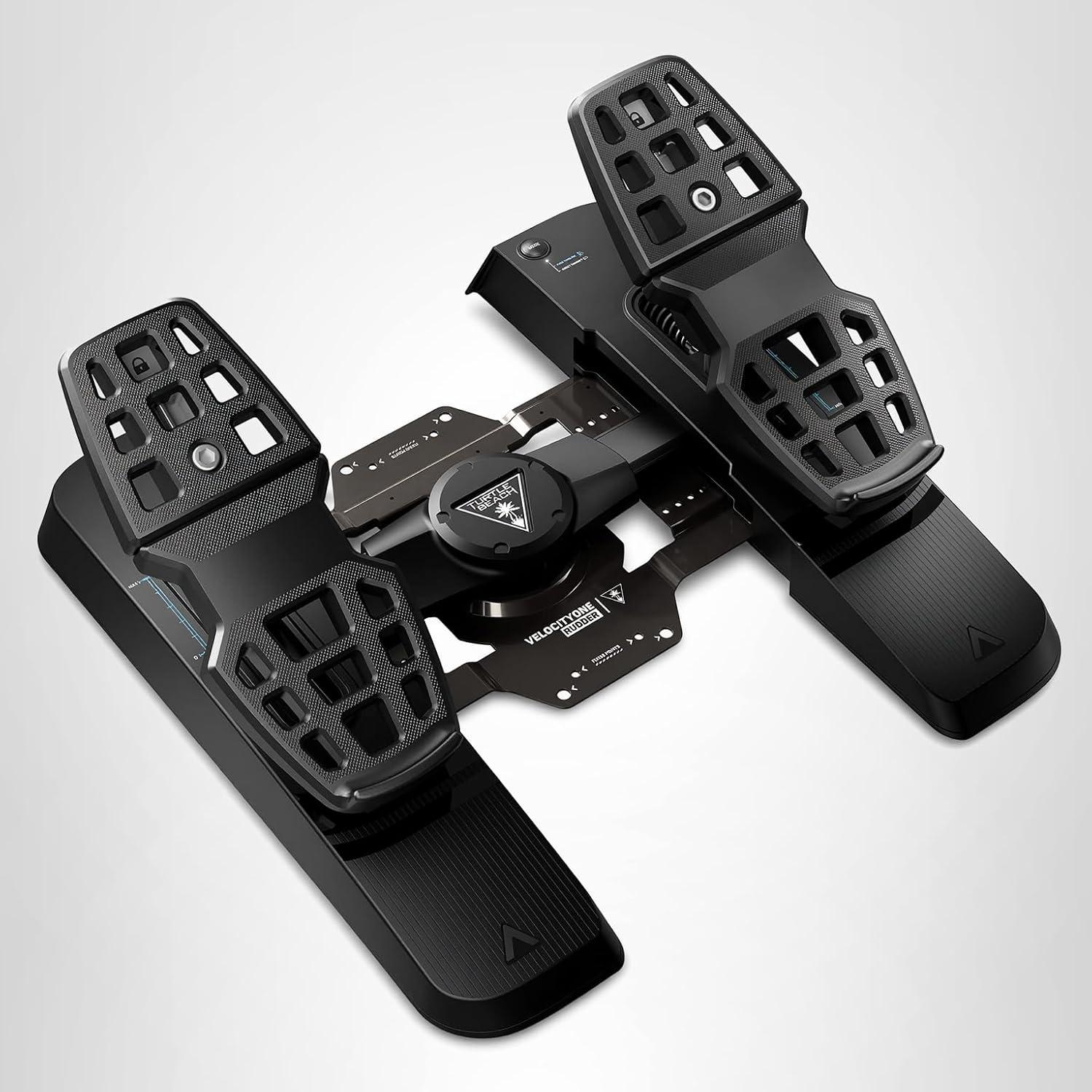 image:imageTurtle Beach VelocityOne Universal Rudder Pedals for Windows 10 amp 11 PCs Xbox Series X Xbox Series S and Xbox One Featuring Smooth Rudder Axis Adjustable Brakes and Pedal Width BlackUniversal Rudder Pedals