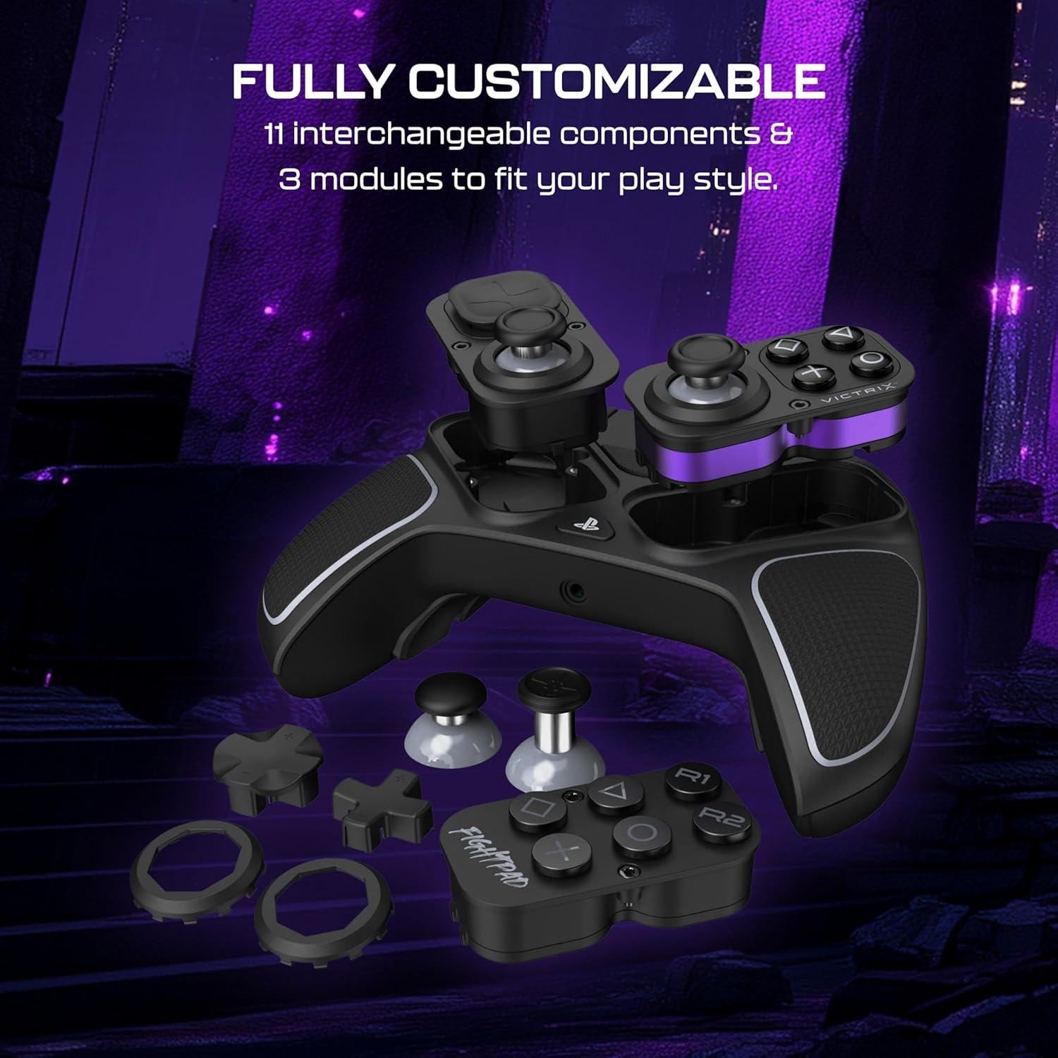 image:imageTurtle Beach Victrix Pro BFG Reloaded Wireless Gaming Controller Licensed for PlayStation 5 PS5PS4PC Gamepad Bluetooth Fightpad HallEffect ThumbsticksTriggers Customizable Control App WhiteBlack