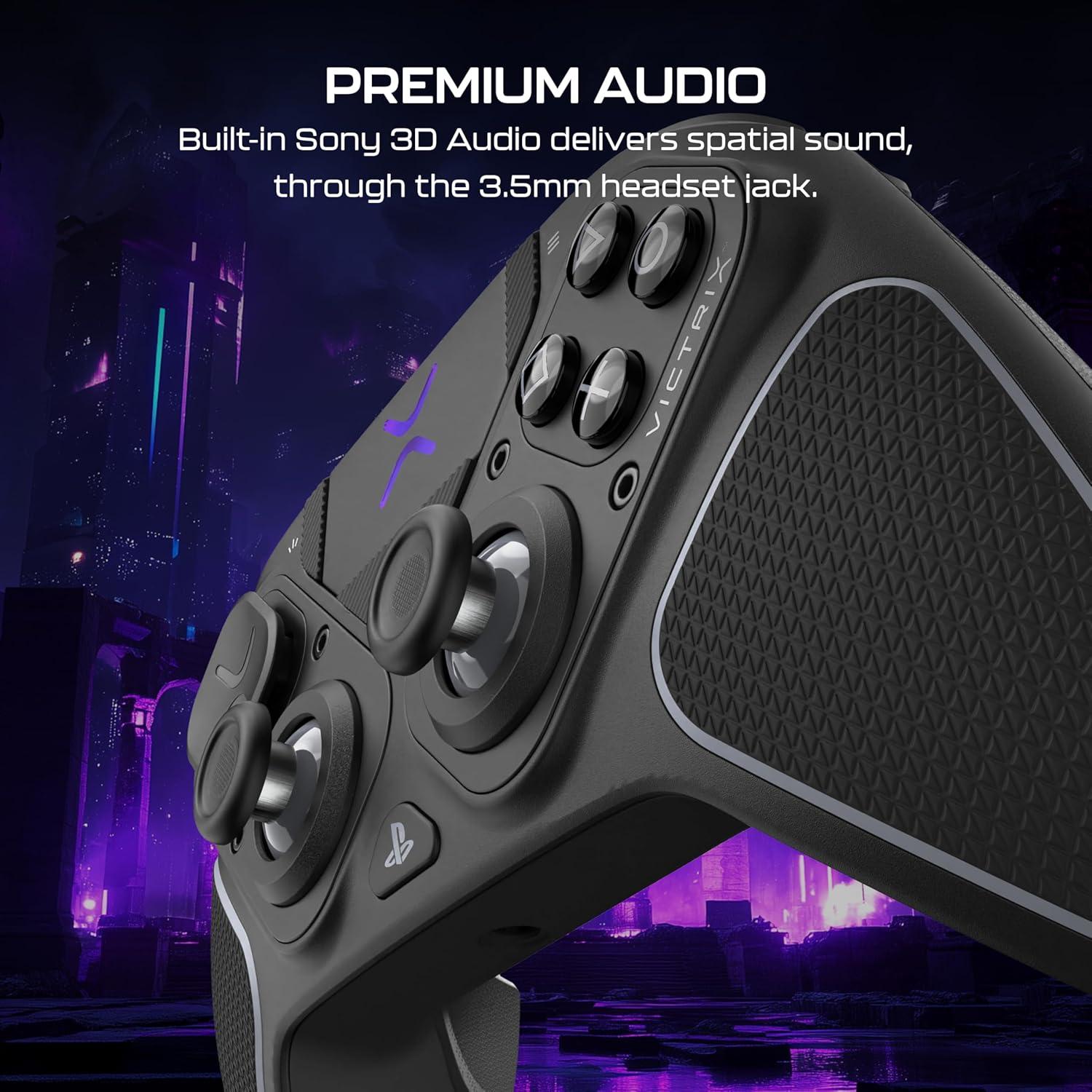 image:imageTurtle Beach Victrix Pro BFG Reloaded Wireless Gaming Controller Licensed for PlayStation 5 PS5PS4PC Gamepad Bluetooth Fightpad HallEffect ThumbsticksTriggers Customizable Control App WhiteBlack