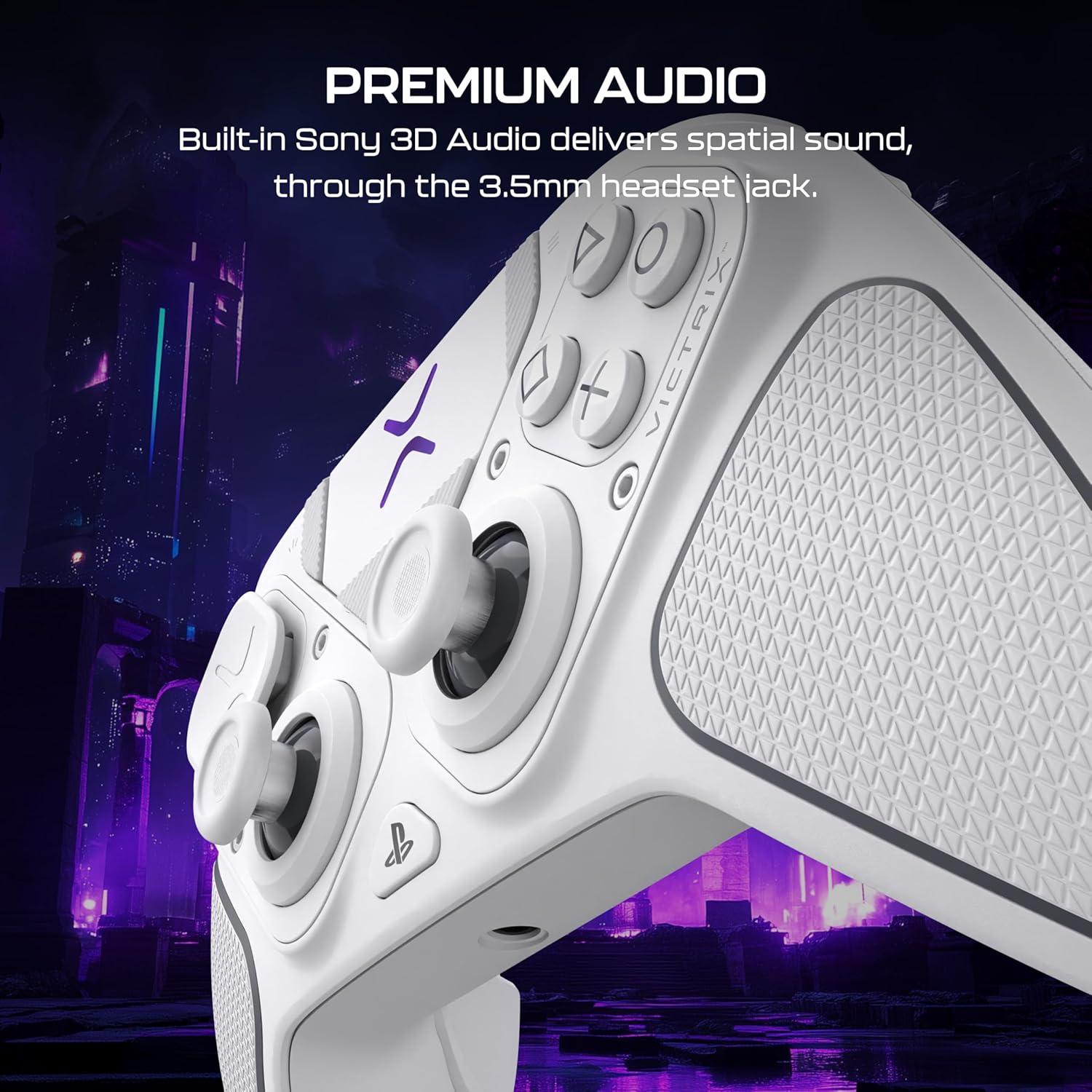 image:imageTurtle Beach Victrix Pro BFG Reloaded Wireless Gaming Controller Licensed for PlayStation 5 PS5PS4PC Gamepad Bluetooth Fightpad HallEffect ThumbsticksTriggers Customizable Control App WhiteWhite