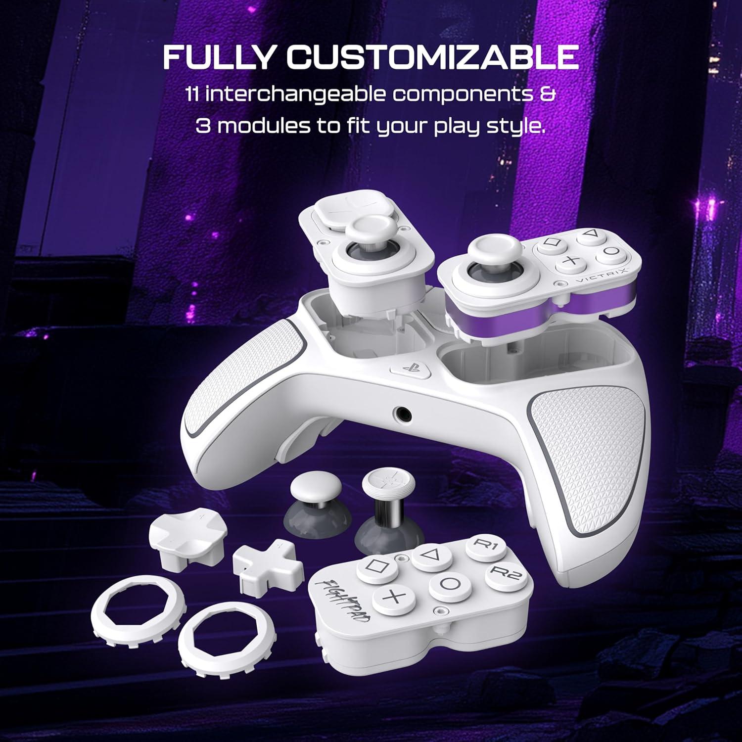 image:imageTurtle Beach Victrix Pro BFG Reloaded Wireless Gaming Controller Licensed for PlayStation 5 PS5PS4PC Gamepad Bluetooth Fightpad HallEffect ThumbsticksTriggers Customizable Control App WhiteWhite