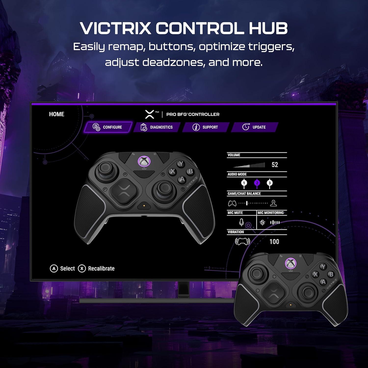 image:imageTurtle Beach Victrix Pro BFG Reloaded Wireless Gaming Controller Licensed for Xbox Series XS Xbox One PC Gamepad Bluetooth Fightpad HallEffect ThumbsticksTriggers Customizable Controls BlackBlack