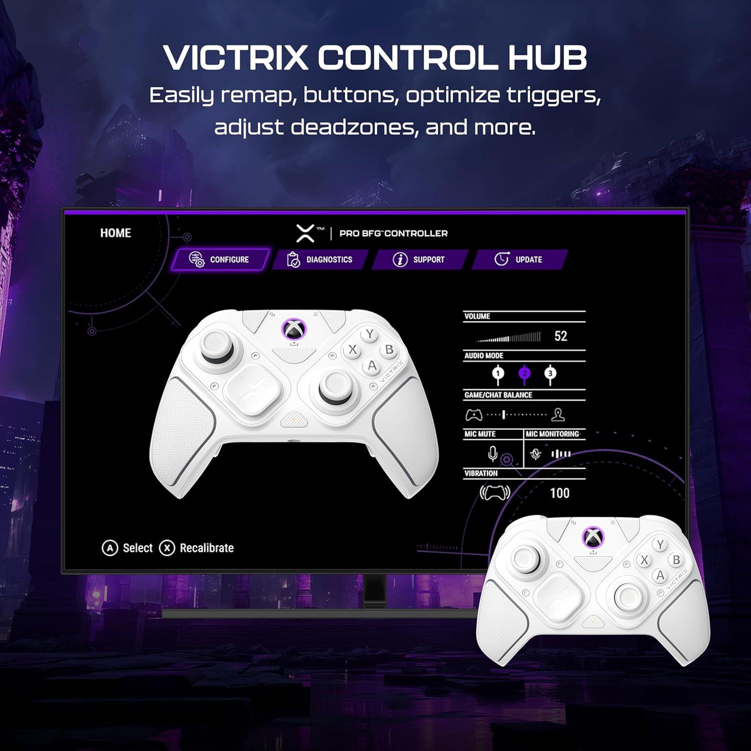 image:imageTurtle Beach Victrix Pro BFG Reloaded Wireless Gaming Controller Licensed for Xbox Series XS Xbox One PC Gamepad Bluetooth Fightpad HallEffect ThumbsticksTriggers Customizable Controls BlackWhite