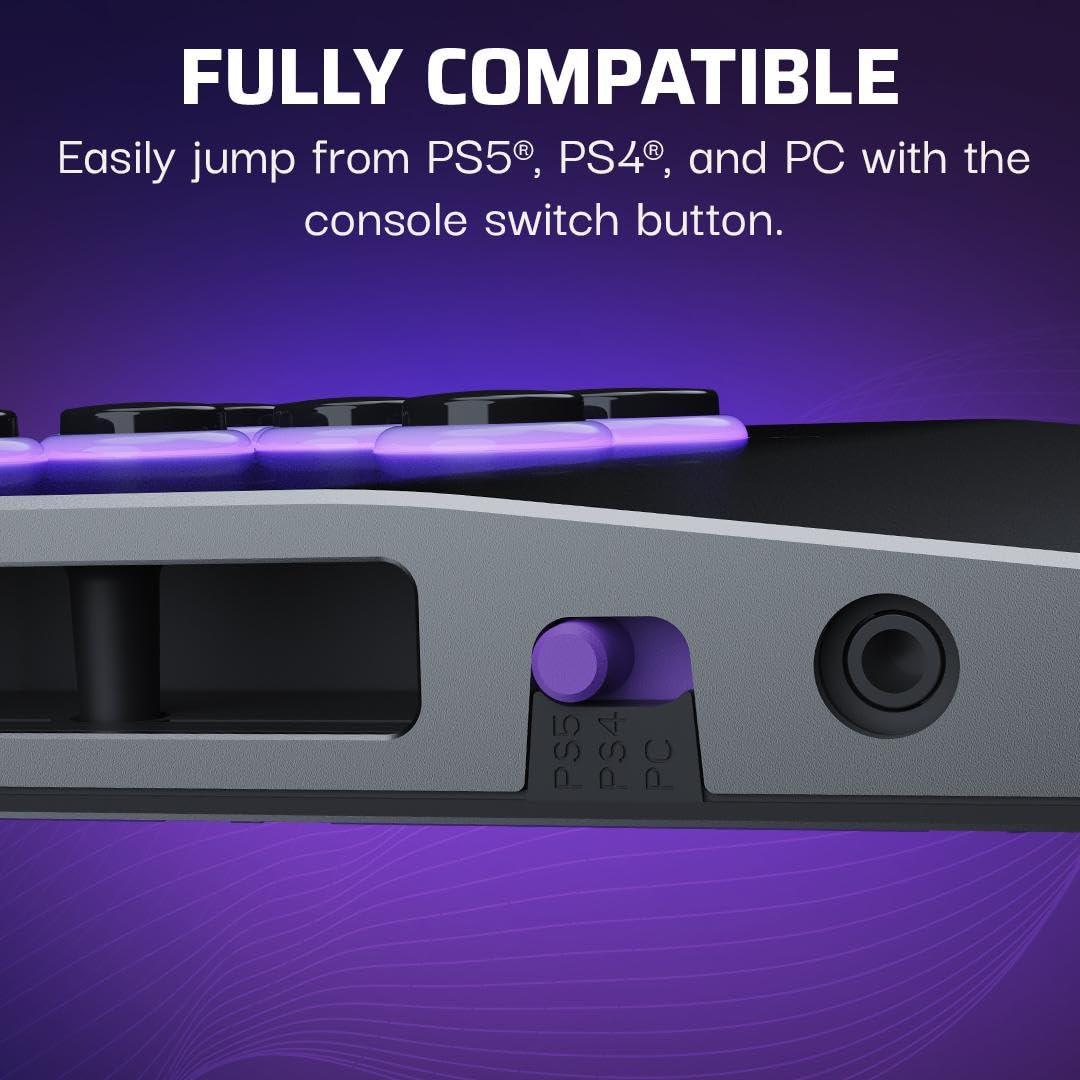 image:imageTurtle Beach Victrix Pro KO Leverless All Button Fight Stick for PlayStation 5 Officially Licensed PS5PS4 Windows 1011 PC Customizable eSports Tournament Ready Controller Arcade Controller GrayPlayStation