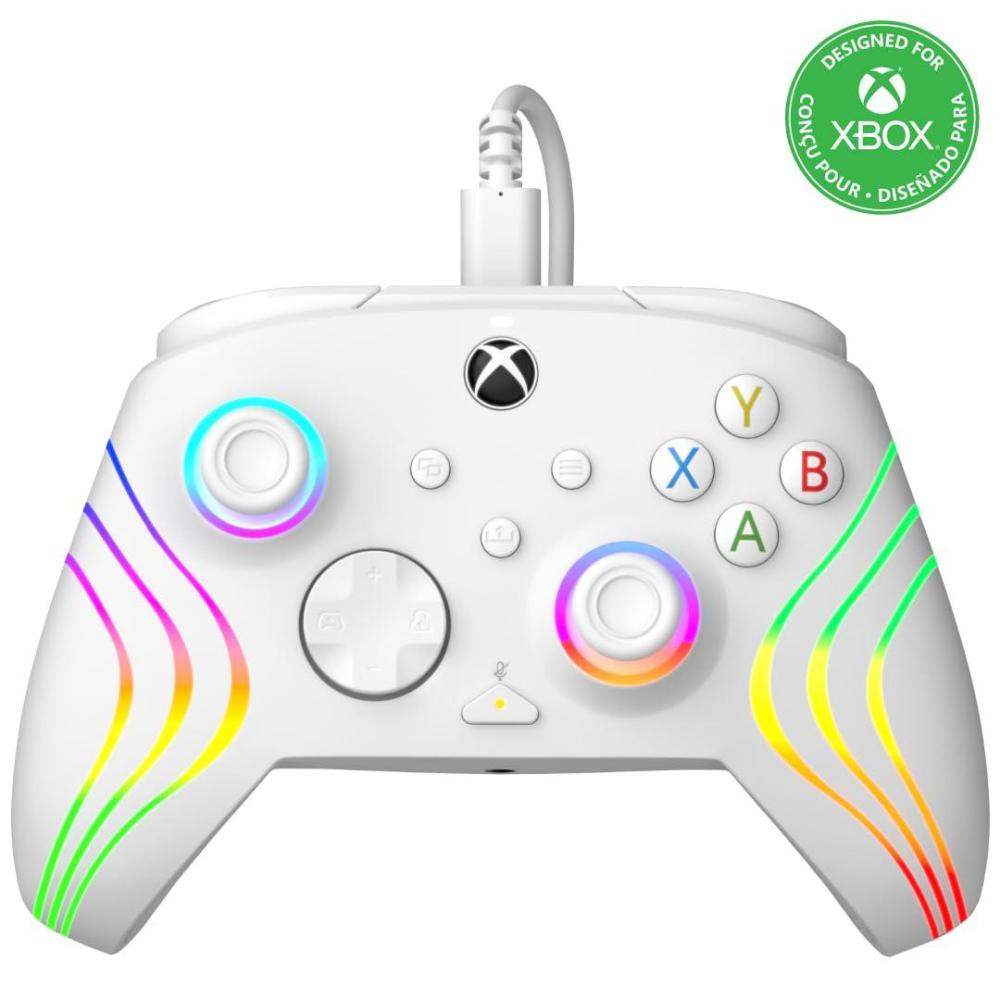 image:imagePDP Gaming Afterglow Wave Enhanced Wired Controller for Xbox Series XS Xbox One Windows 1011 PC Advanced Programmable Gamepad Customizable Lighting Licensed by Microsoft Companion App BlackWave White