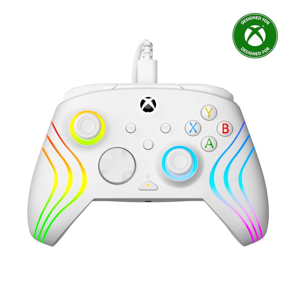 image:imageTurtle Beach Afterglow Ignite Wired RGB Gaming Controller for Xbox amp PC  Customizable RGB Remappable Buttons HallEffect Hair Triggers 10ft Cable Officially Licensed by Xbox  Time MachineWhite