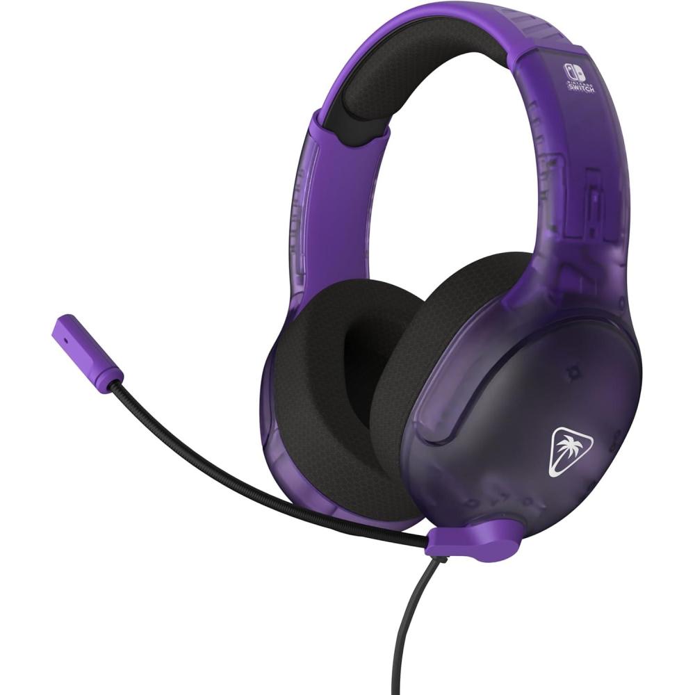 image:imageTurtle Beach Airlite Fit Wired Gaming Headset Officially Licensed for Nintendo Switch Nintendo Switch 2LiteOLED Model FliptoMute Mic OverEar Comfort Cushions 40mm Speakers Neon Blue amp RedGhost Purple