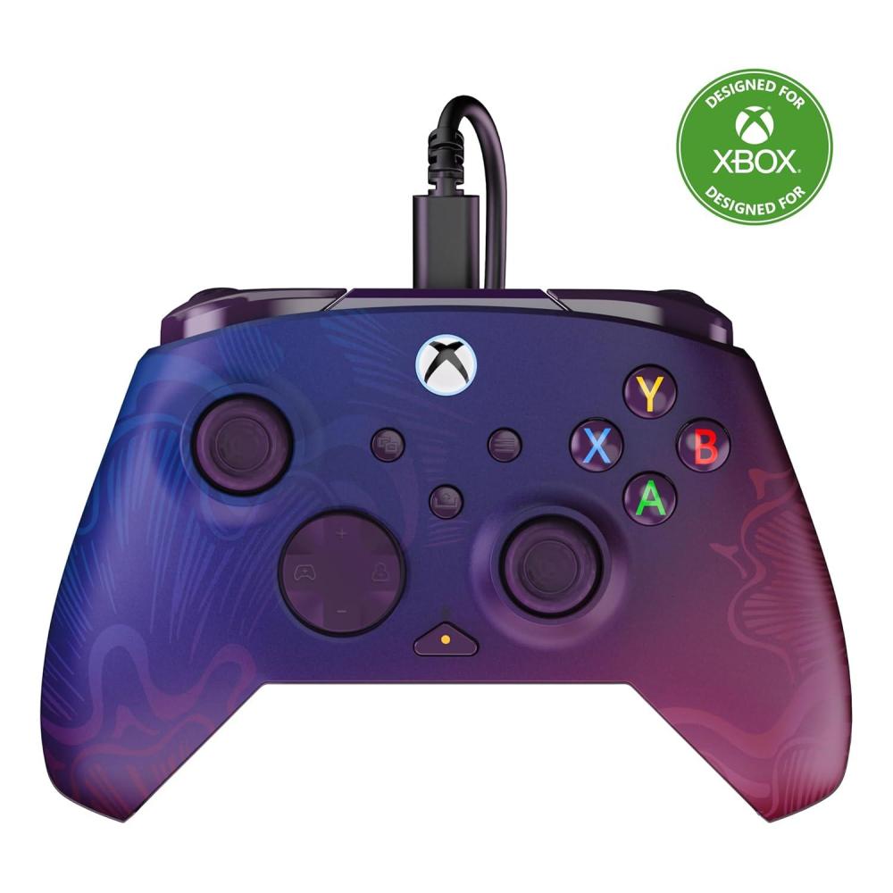 image:imageTurtle Beach Rematch Advanced Wired Gaming Controller Licensed for Xbox Series XS Xbox One Windows PC Glow Remappable Buttons Hair Triggers Audio Controls Impulse Triggers Titan SteelPurple Fade