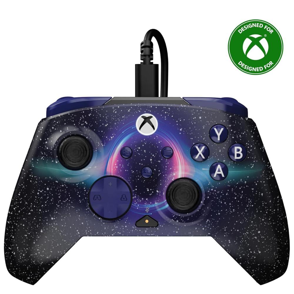 image:imageTurtle Beach Rematch Advanced Wired Gaming Controller Licensed for Xbox Series XS Xbox One Windows PC  Glow Remappable Buttons Hair Triggers Audio Controls Impulse Triggers  Titan SteelDark Cosmos Reveal