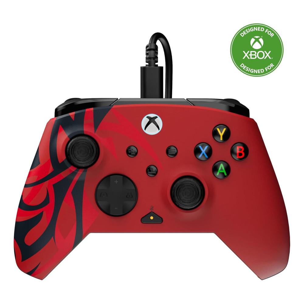 image:imageTurtle Beach Rematch Advanced Wired Gaming Controller Licensed for Xbox Series XS Xbox One Windows PC Glow Remappable Buttons Hair Triggers Audio Controls Impulse Triggers Titan SteelSpirit Red