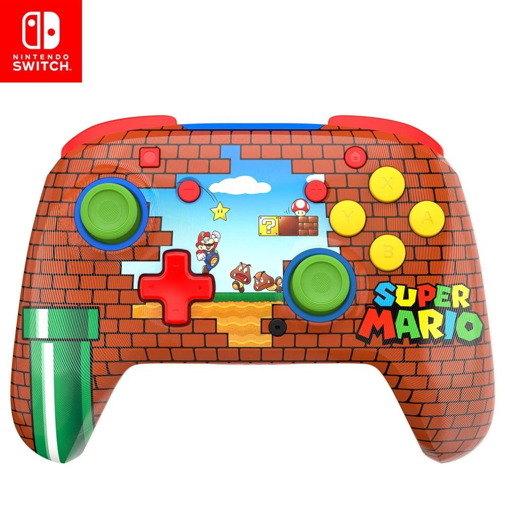 image:imageTurtle Beach Rematch Wireless Controller Officially Licensed for Nintendo Switch Switch LiteOLED Works wNintendo Switch 2 Lenticular Shift Design Rechargeable Battery Mario Bricks RedBlueMario Bricks Reveal