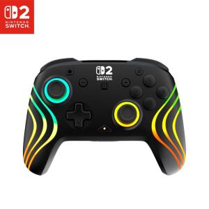 Turtle Beach Afterglow Wave Wireless RGB Gaming Controller – Officially Licensed for Nintendo Switch 2, Nintendo Switch/Switch Lite/OLED – TMR Thumbsticks, Customizable Lighting – Black(Black)