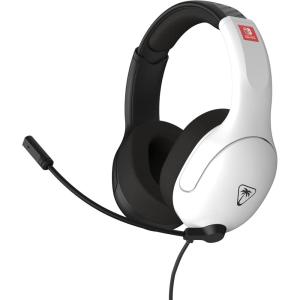 Turtle Beach Airlite Fit Wired Gaming Headset: Officially Licensed for Nintendo Switch, Nintendo Switch 2/Lite/OLED Model – Flip-to-Mute Mic, Over-Ear Comfort Cushions, 40mm Speakers – Neon Blue & Red(White & Black)