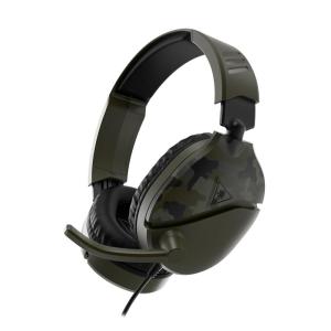 Turtle Beach Recon 70 Multiplatform Gaming Headset for PS5, PS4, Xbox Series X|S, Xbox One, PC & Mobile w/ 3.5mm Wired Connection – Flip-to-Mute Mic, 40mm Speakers, Lightweight Design, White(Green Camo)