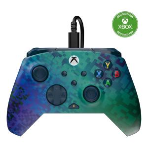 Turtle Beach Rematch Advanced Wired Gaming Controller Licensed for Xbox Series X|S, Xbox One, Windows PC – Glow, Remappable Buttons, Hair Triggers, Audio Controls, Impulse Triggers – Titan Steel(Glitch Green)