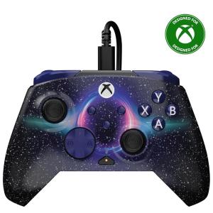 Turtle Beach Rematch Advanced Wired Gaming Controller Licensed for Xbox Series X|S, Xbox One, Windows PC – Glow, Remappable Buttons, Hair Triggers, Audio Controls, Impulse Triggers – Titan Steel(Dark Cosmos Reveal)