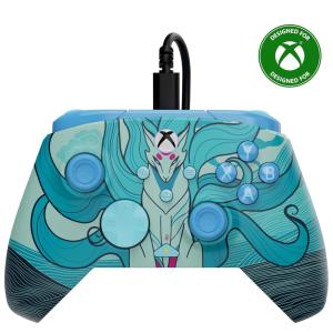 Turtle Beach Rematch Advanced Wired Gaming Controller Licensed for Xbox Series X|S, Xbox One, Windows PC – Glow, Remappable Buttons, Hair Triggers, Audio Controls, Impulse Triggers – Titan Steel(Blue Kitsune)
