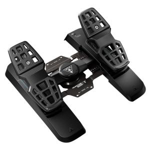 Turtle Beach VelocityOne Universal Rudder Pedals for Windows 10 & 11 PCs, Xbox Series X, Xbox Series S, and Xbox One Featuring Smooth Rudder Axis, Adjustable Brakes and Pedal Width – Black(Universal Rudder Pedals)