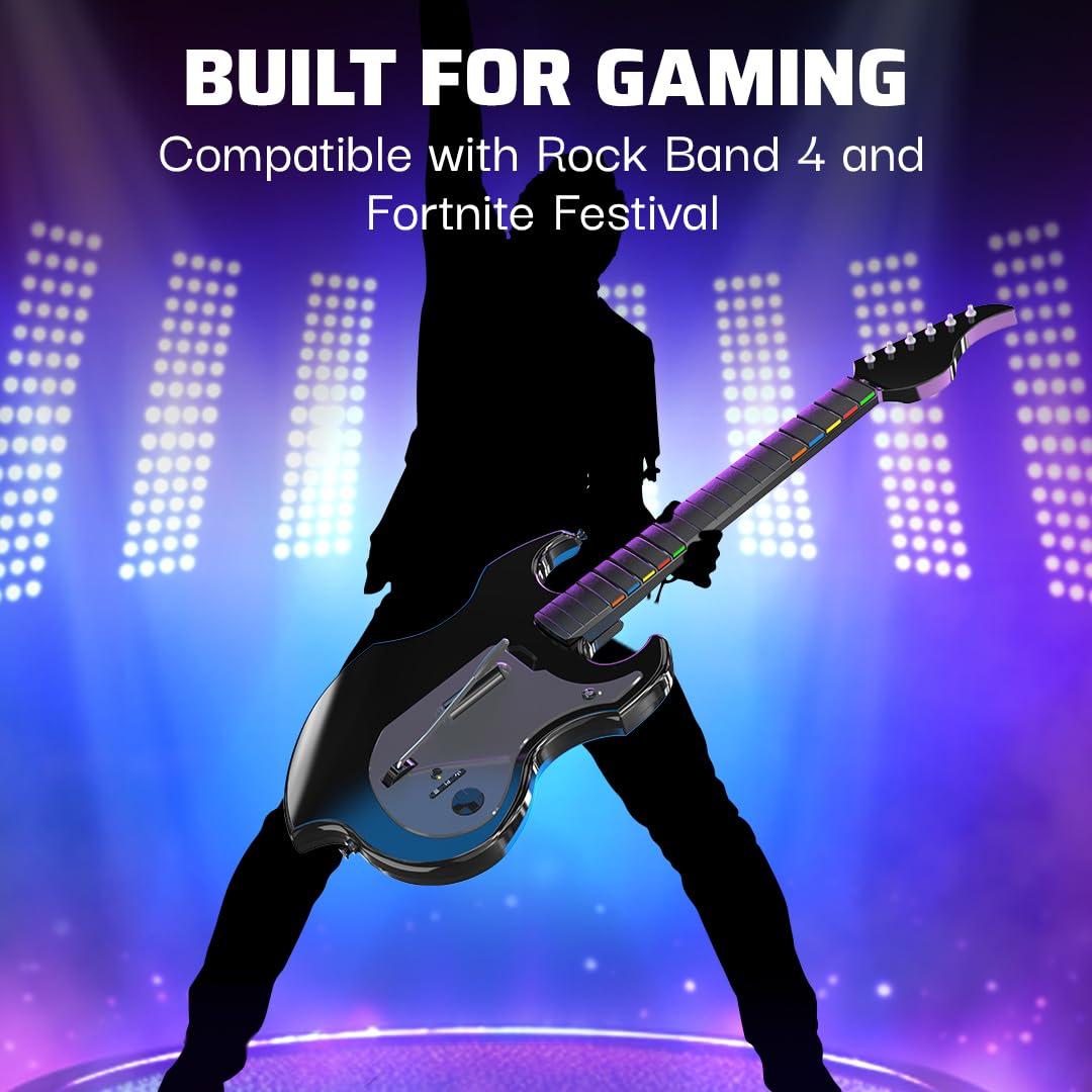 image:imagePDP Riffmaster Wireless Guitar Controller for Nintendo Switch Nintendo Switch 2 LiteOLED Fortnite Festival Rechargeable Battery Officially Licensed BlackPLAYSTATION