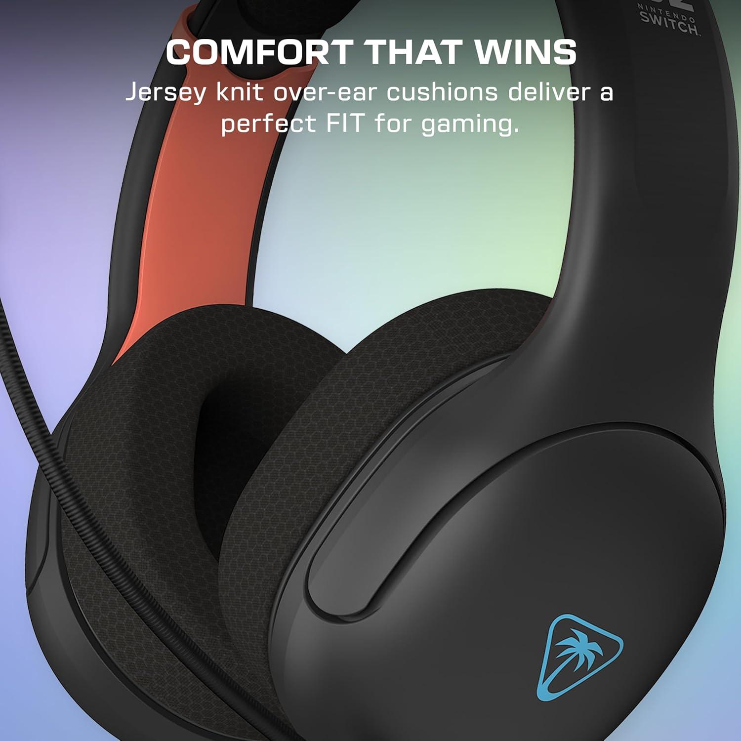image:imageTurtle Beach Airlite Fit Wired Gaming Headset Mario Star Officially Licensed for Nintendo Switch 2 Nintendo Switch Durable LightweightCharcoal RedBlue
