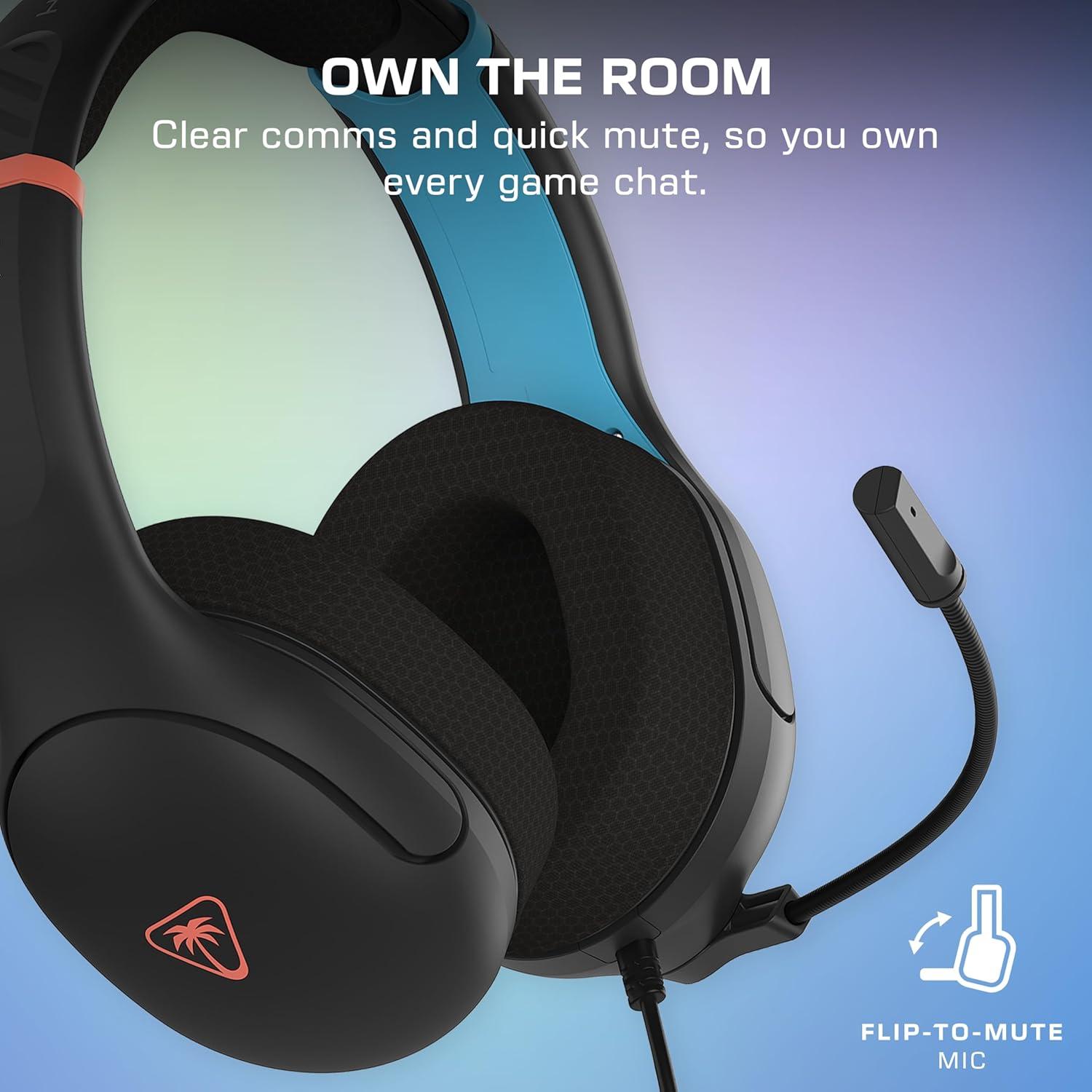 image:imageTurtle Beach Airlite Fit Wired Gaming Headset Mario Star Officially Licensed for Nintendo Switch 2 Nintendo Switch Durable LightweightCharcoal RedBlue