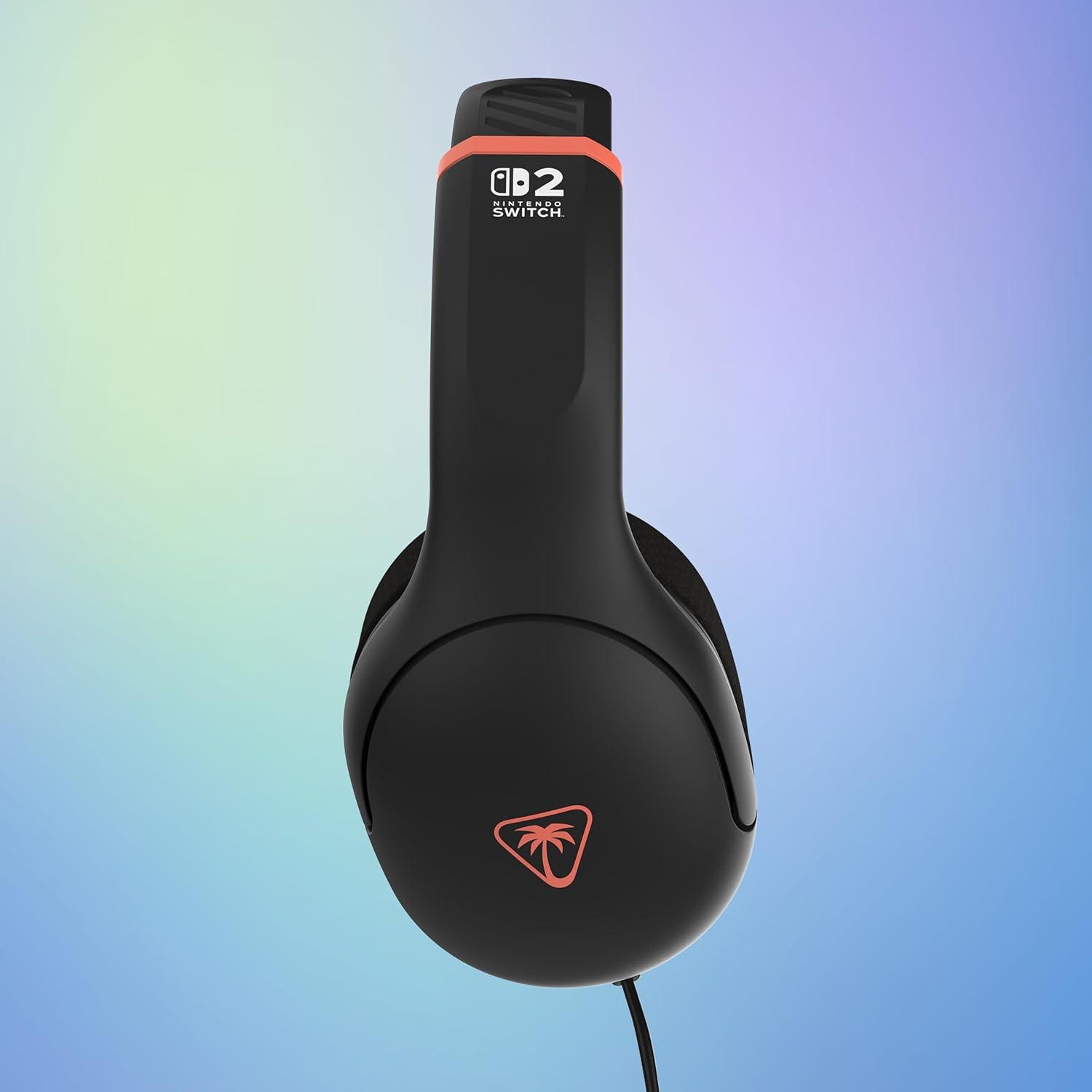 image:imageTurtle Beach Airlite Fit Wired Gaming Headset Mario Star Officially Licensed for Nintendo Switch 2 Nintendo Switch Durable LightweightCharcoal RedBlue