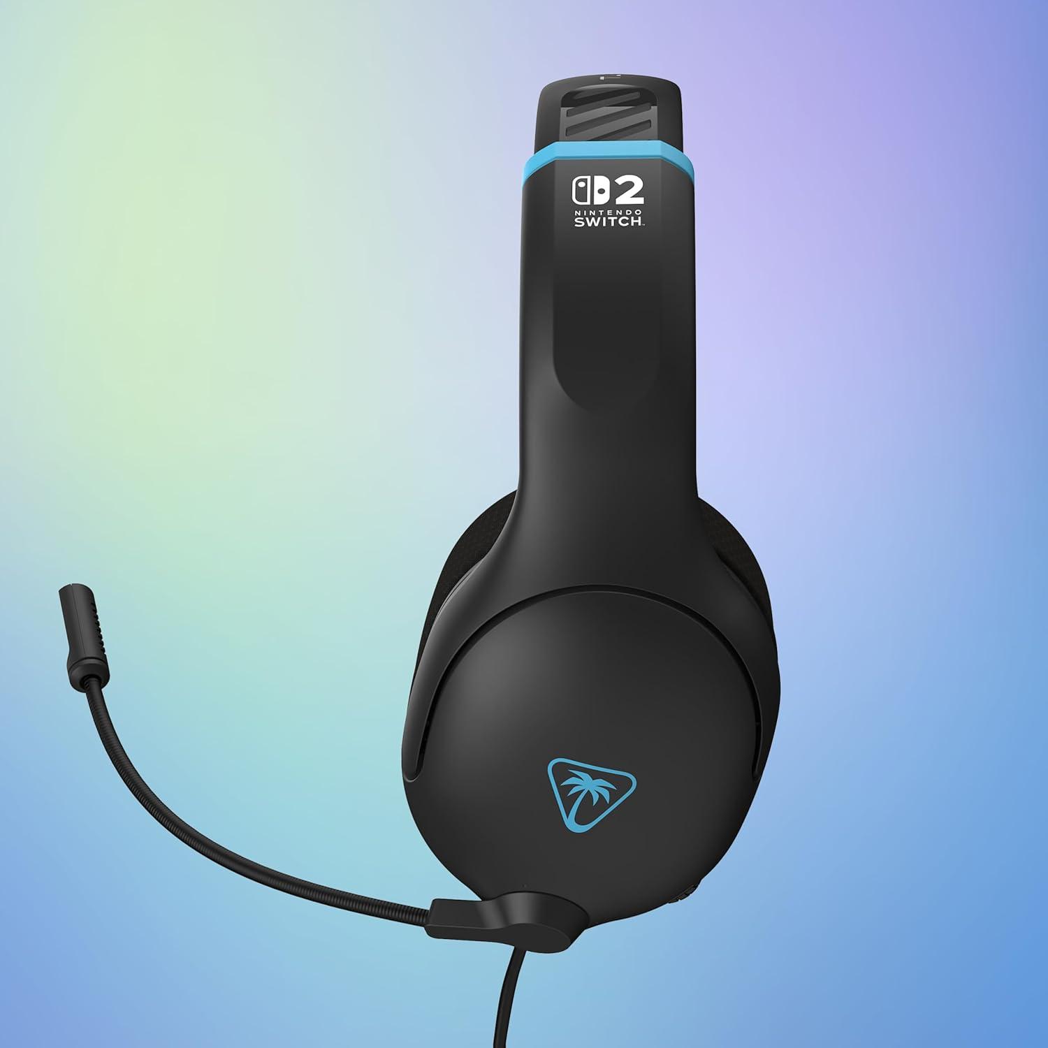 image:imageTurtle Beach Airlite Fit Wired Gaming Headset Mario Star Officially Licensed for Nintendo Switch 2 Nintendo Switch Durable LightweightCharcoal RedBlue