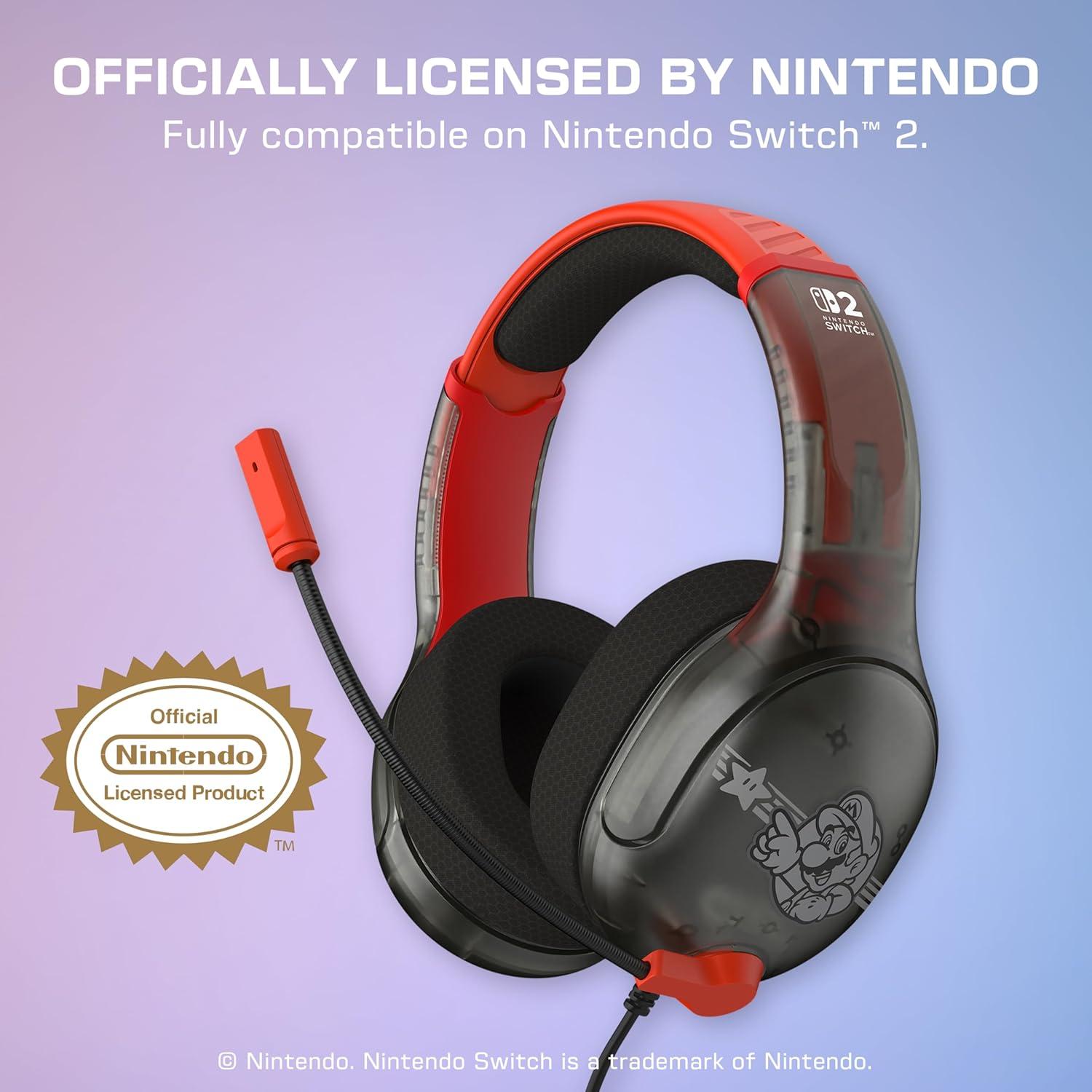 image:imageTurtle Beach Airlite Fit Wired Gaming Headset Mario Star Officially Licensed for Nintendo Switch 2 Nintendo Switch Durable LightweightMario Star