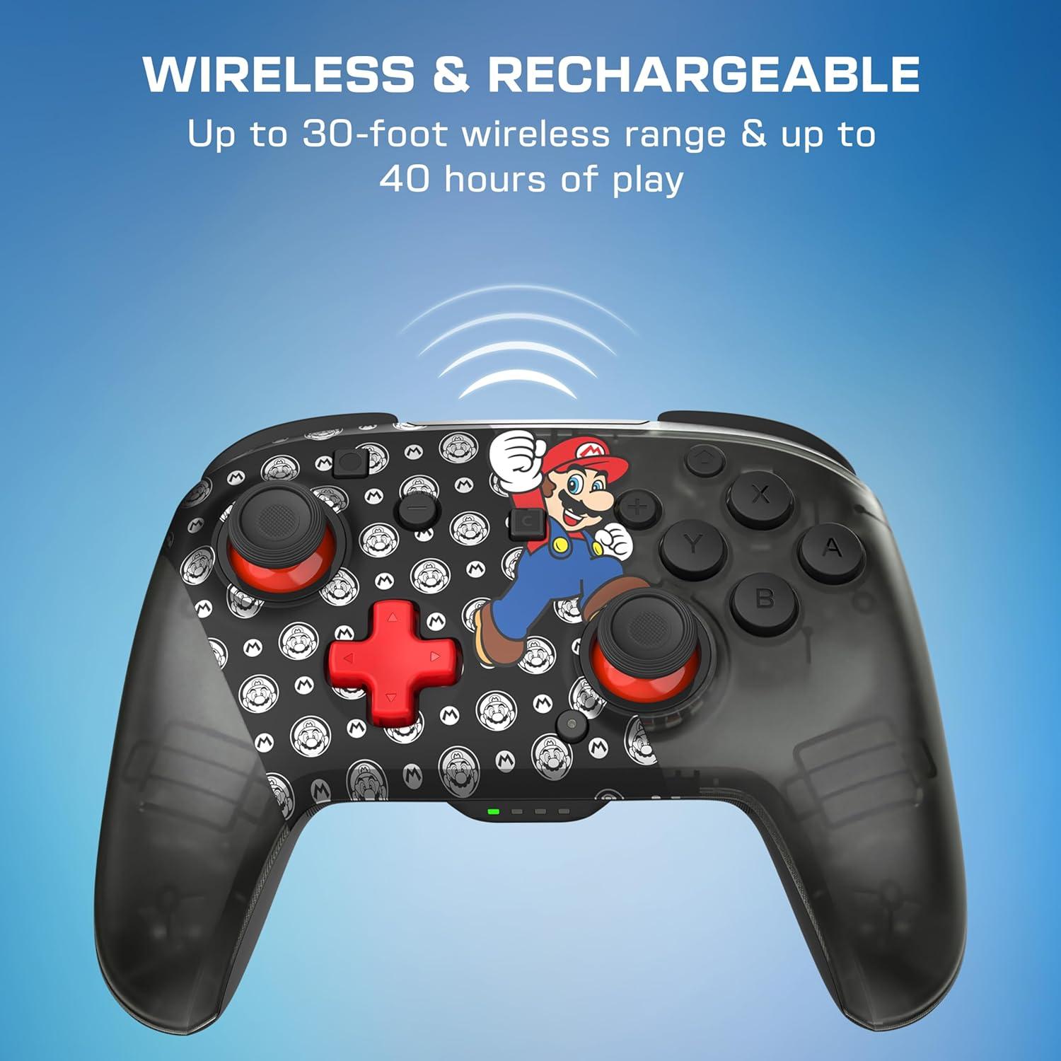 image:imageTurtle Beach Rematch Wireless Controller Mario amp Luigi Officially Licensed for Nintendo Switch 2 Nintendo Switch TMR Thumbsticks Customizable RGB Rechargeable BatterySuper Mario Jump