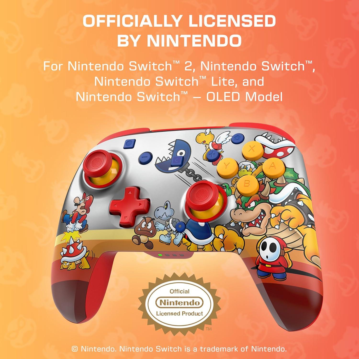 image:imageTurtle Beach Rematch Wireless Controller Mario amp Luigi Officially Licensed for Nintendo Switch 2 Nintendo Switch TMR Thumbsticks Customizable RGB Rechargeable BatteryKoopa Troop Red