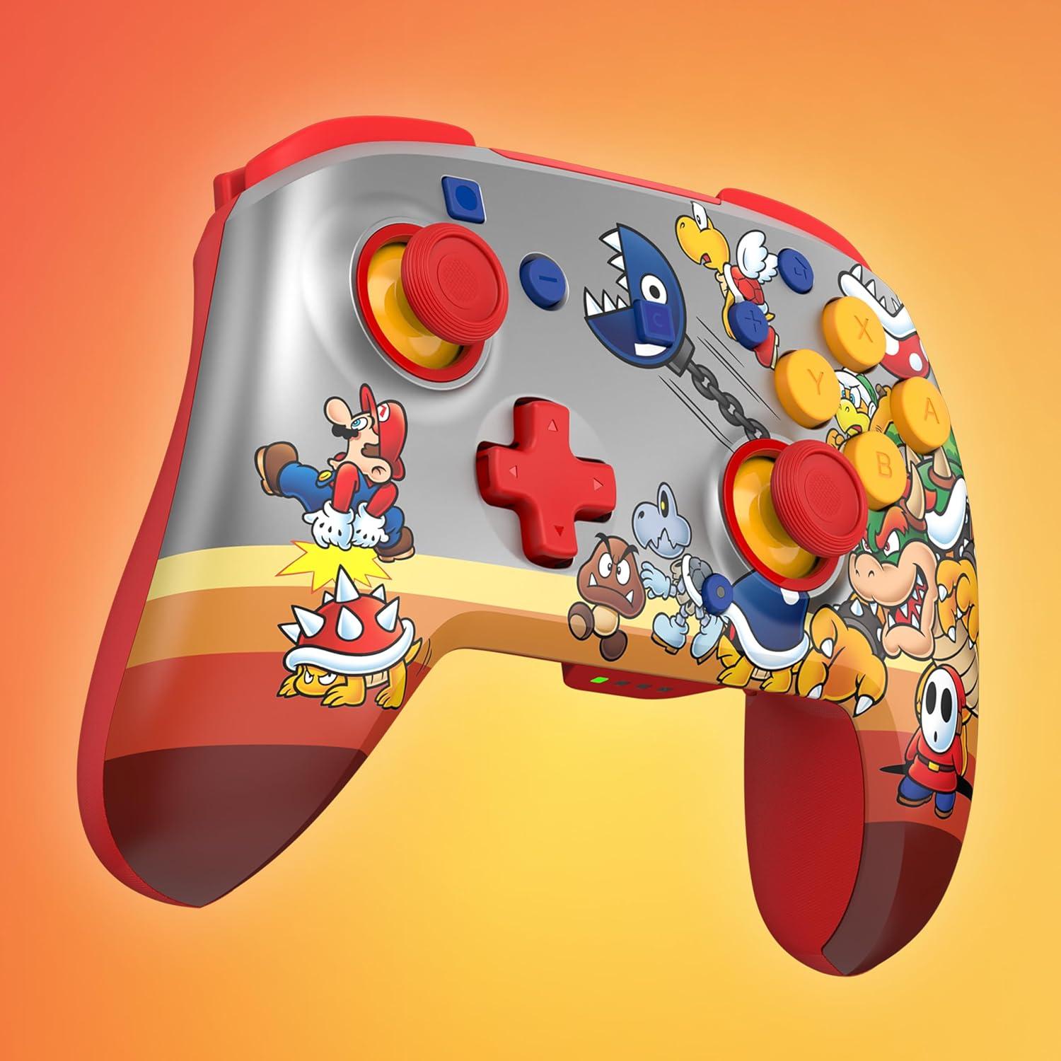 image:imageTurtle Beach Rematch Wireless Controller Mario amp Luigi Officially Licensed for Nintendo Switch 2 Nintendo Switch TMR Thumbsticks Customizable RGB Rechargeable BatteryKoopa Troop Red