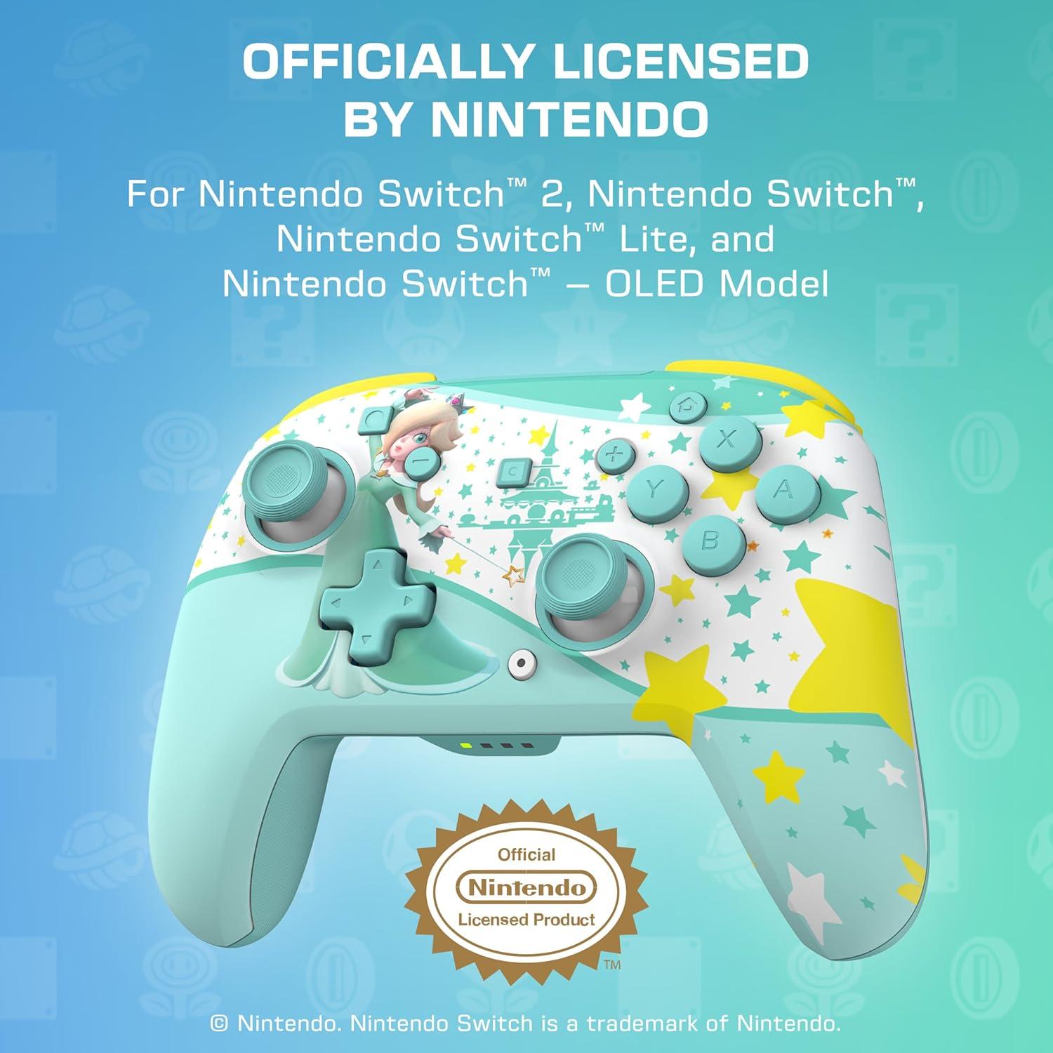 image:imageTurtle Beach Rematch Wireless Controller Mario amp Luigi Officially Licensed for Nintendo Switch 2 Nintendo Switch TMR Thumbsticks Customizable RGB Rechargeable BatteryRosalina Teal