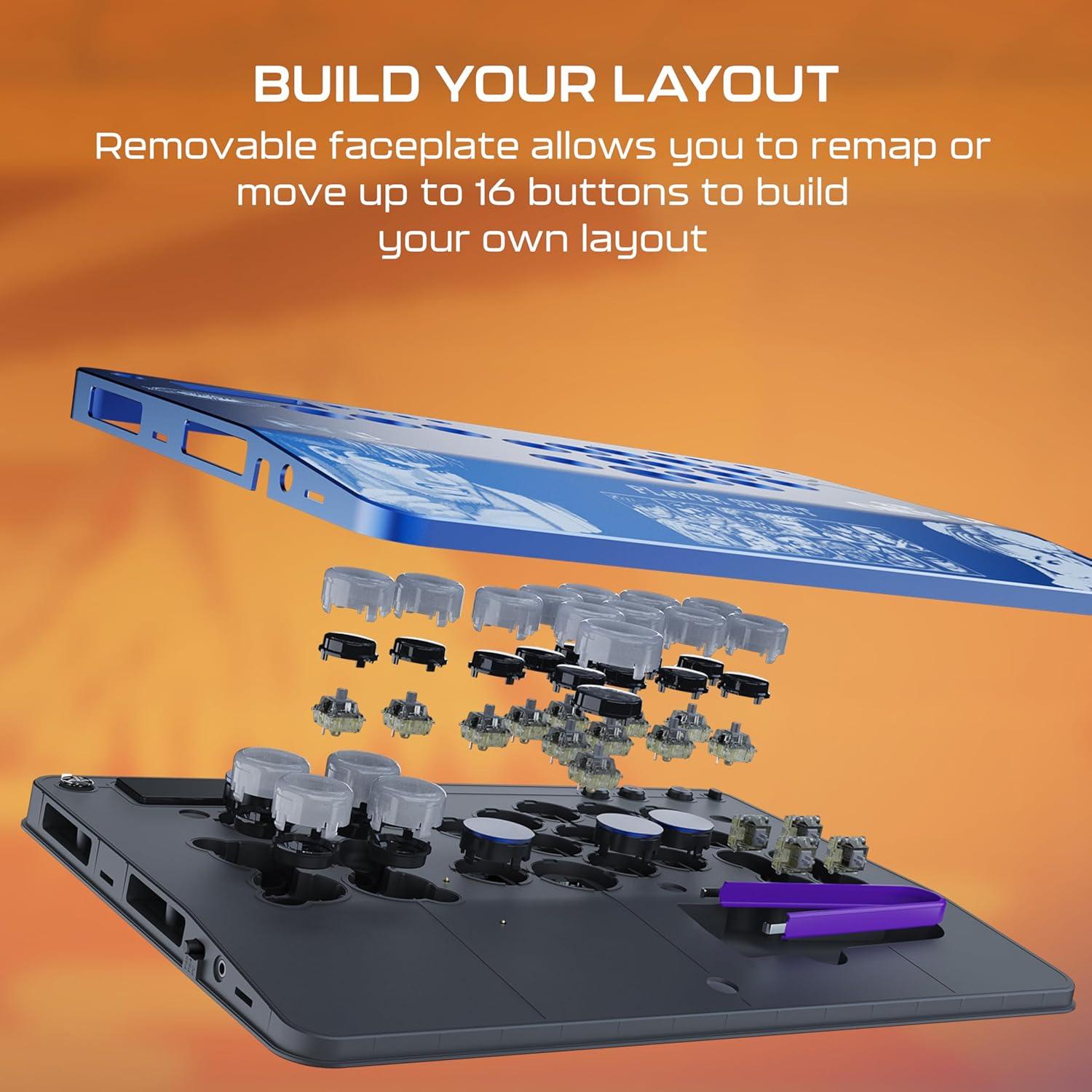 image:imageTurtle Beach Victrix Pro KO Leverless Fight Stick Street Fighter II Champion Edition Capcom and PlayStation Officially Licensed for PS4 PS5 PC HotSwappable RGB Switches Ergonomic